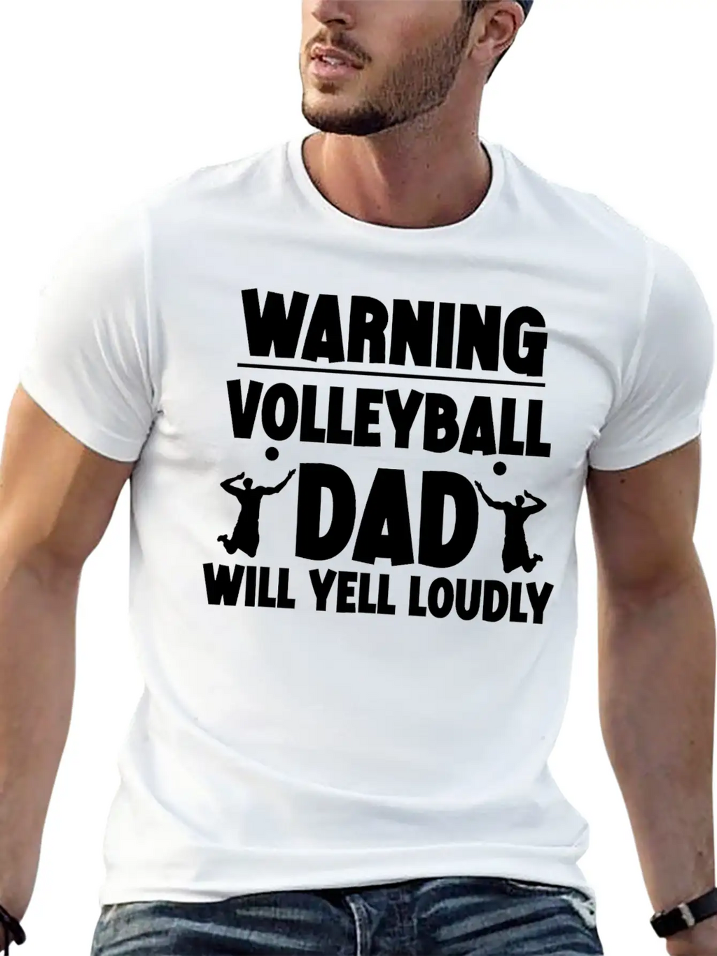 Warning, Volleyball Dad Will Yell Loudly 5 Breathable Soft Cotton T-Shirt – Timeless Casual Look