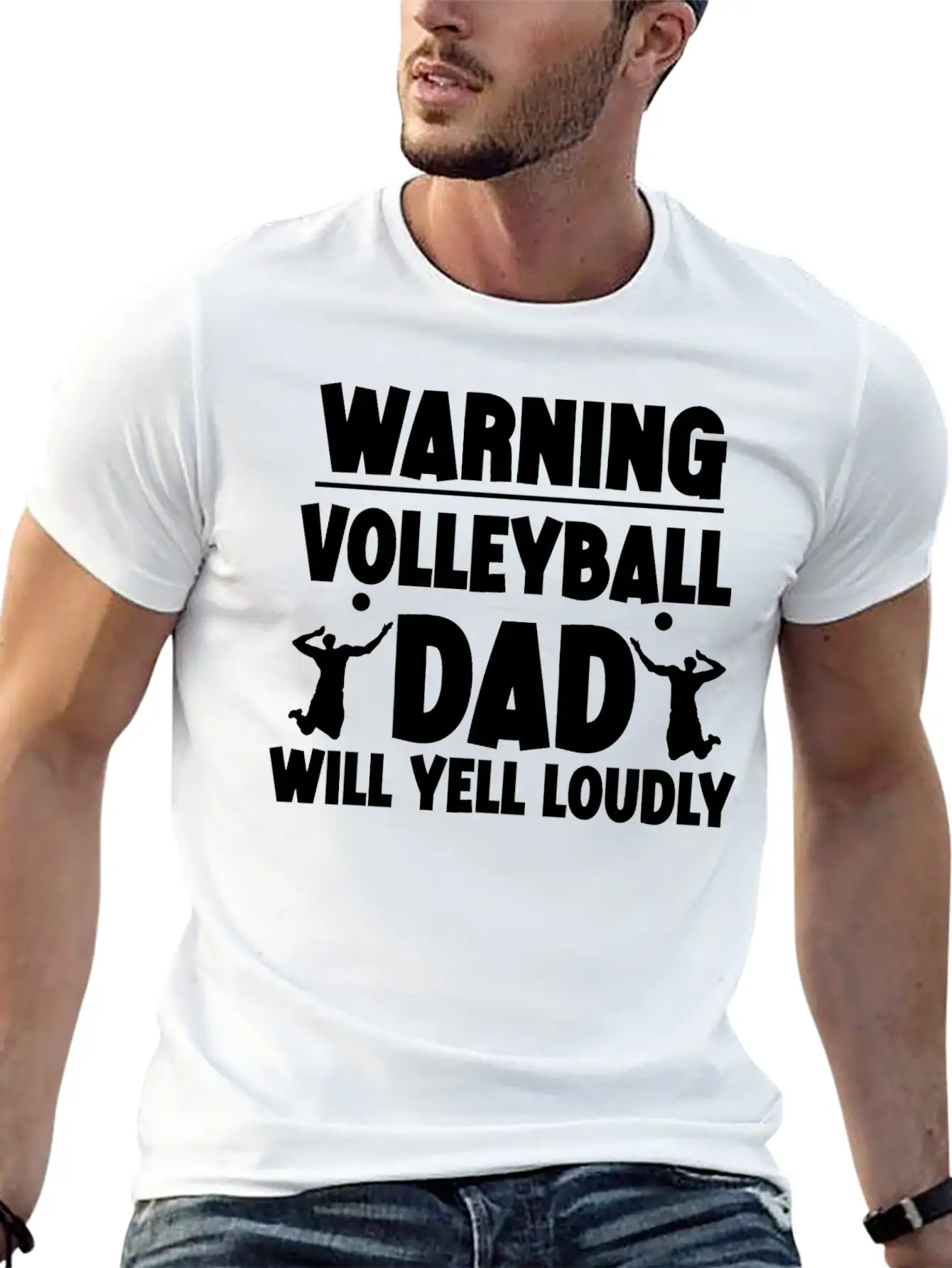 Warning, Volleyball Dad Will Yell Loudly 5 Breathable Soft Cotton T-Shirt – Timeless Casual Look
