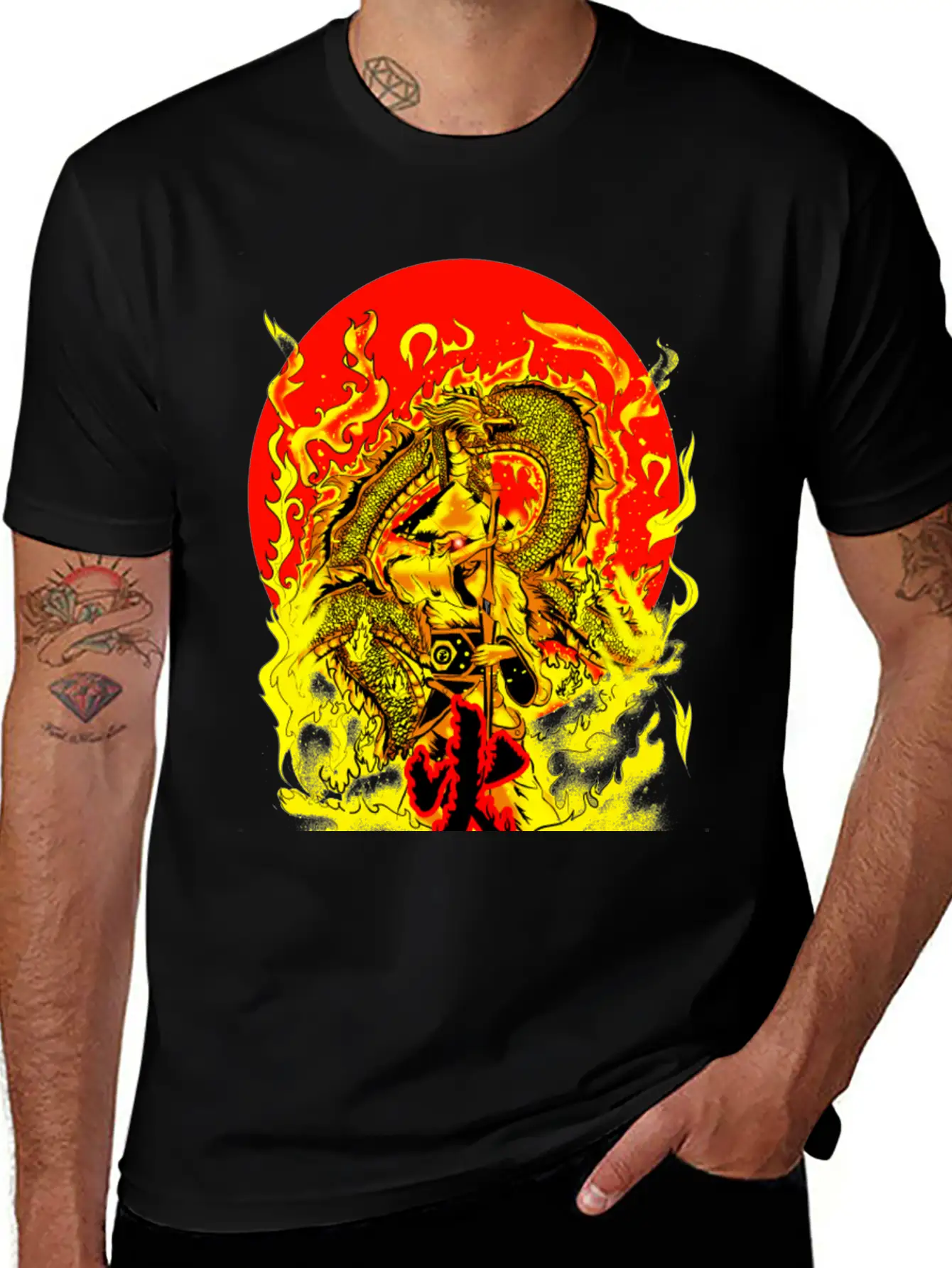 Warrior And Dragon Unisex Casual T-Shirt – Clean Design For Daily Comfort