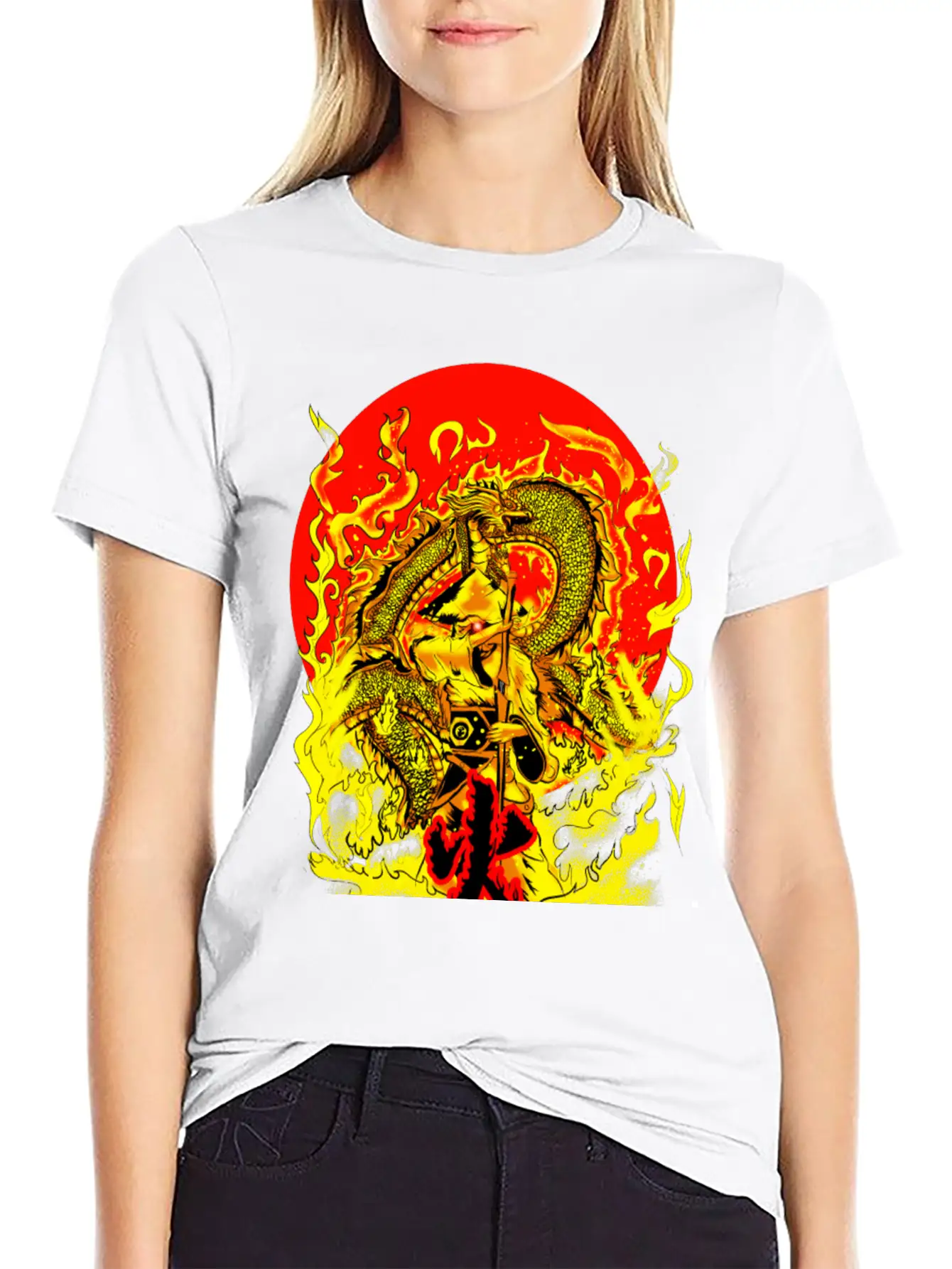 Warrior And Dragon Unisex Casual T-Shirt – Clean Design For Daily Comfort