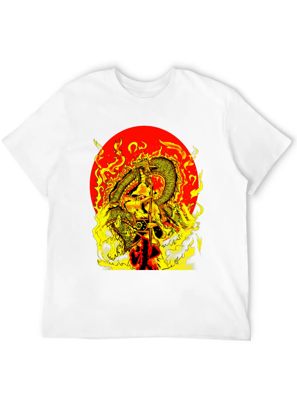 Warrior And Dragon Unisex Casual T-Shirt – Clean Design For Daily Comfort