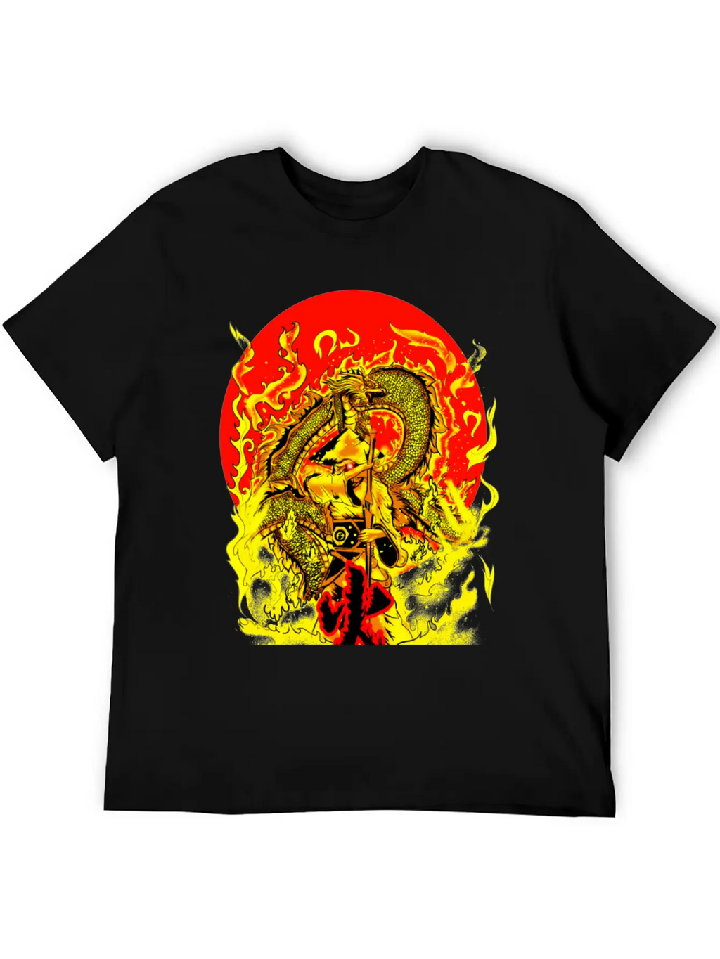 Warrior And Dragon Unisex Casual T-Shirt – Clean Design For Daily Comfort