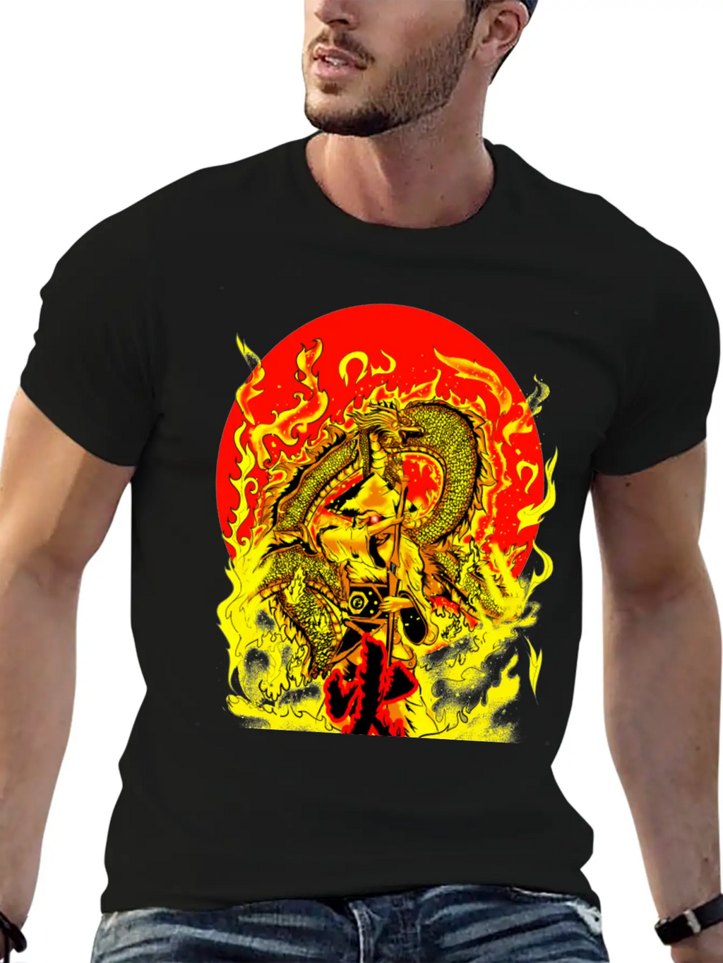 Warrior And Dragon Unisex Casual T-Shirt – Clean Design For Daily Comfort