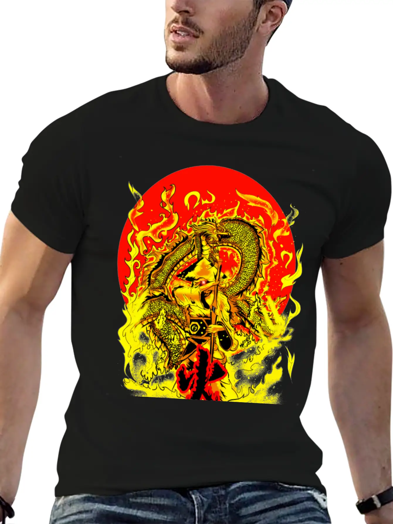 Warrior And Dragon Unisex Casual T-Shirt – Clean Design For Daily Comfort