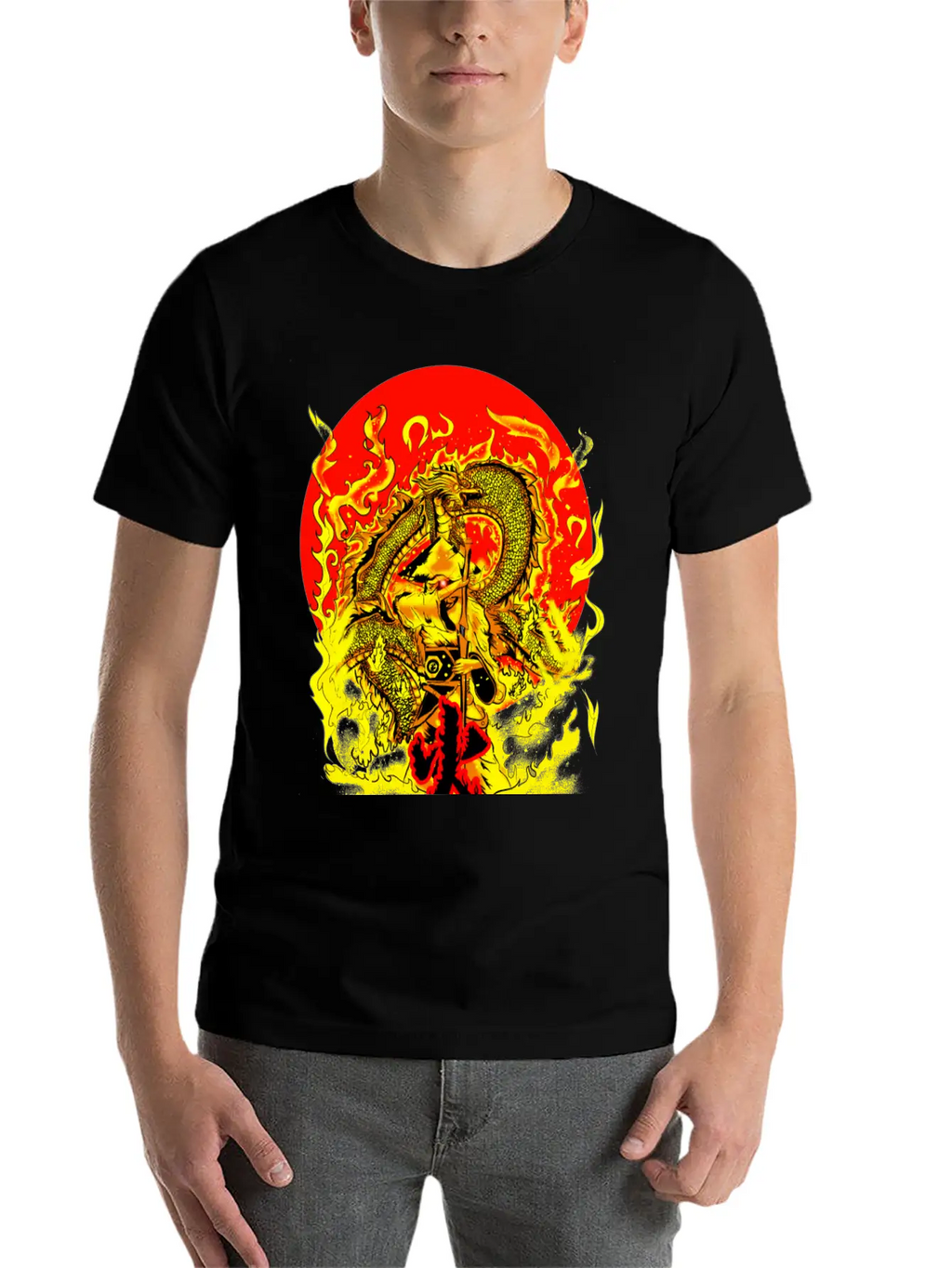 Warrior And Dragon Unisex Casual T-Shirt – Clean Design For Daily Comfort