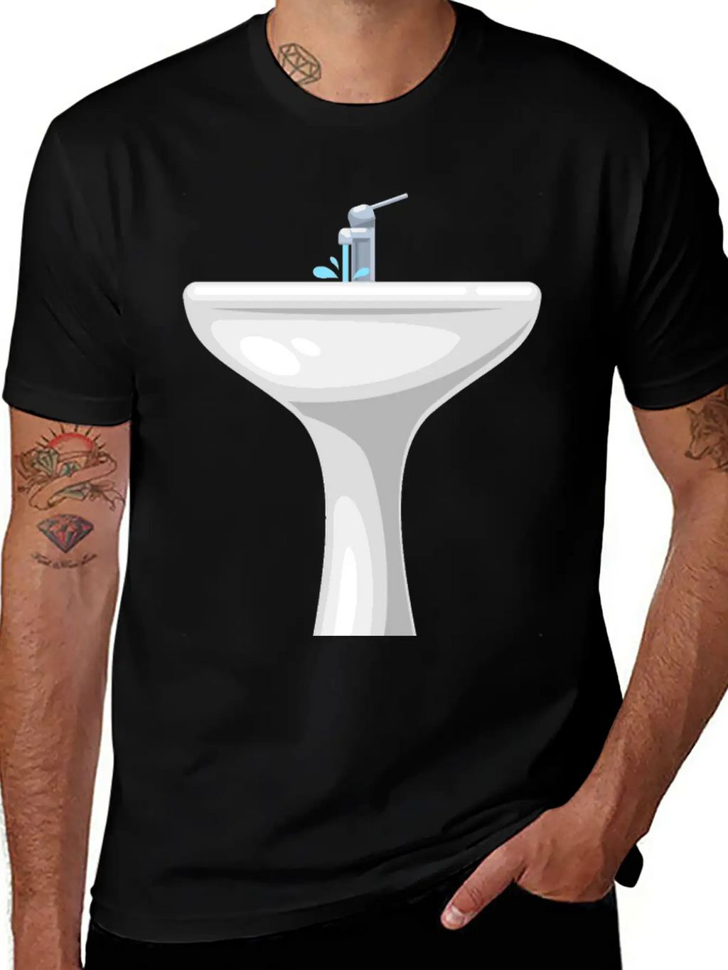 Wash Basin Unisex Casual T-Shirt – Clean Design For Daily Comfort