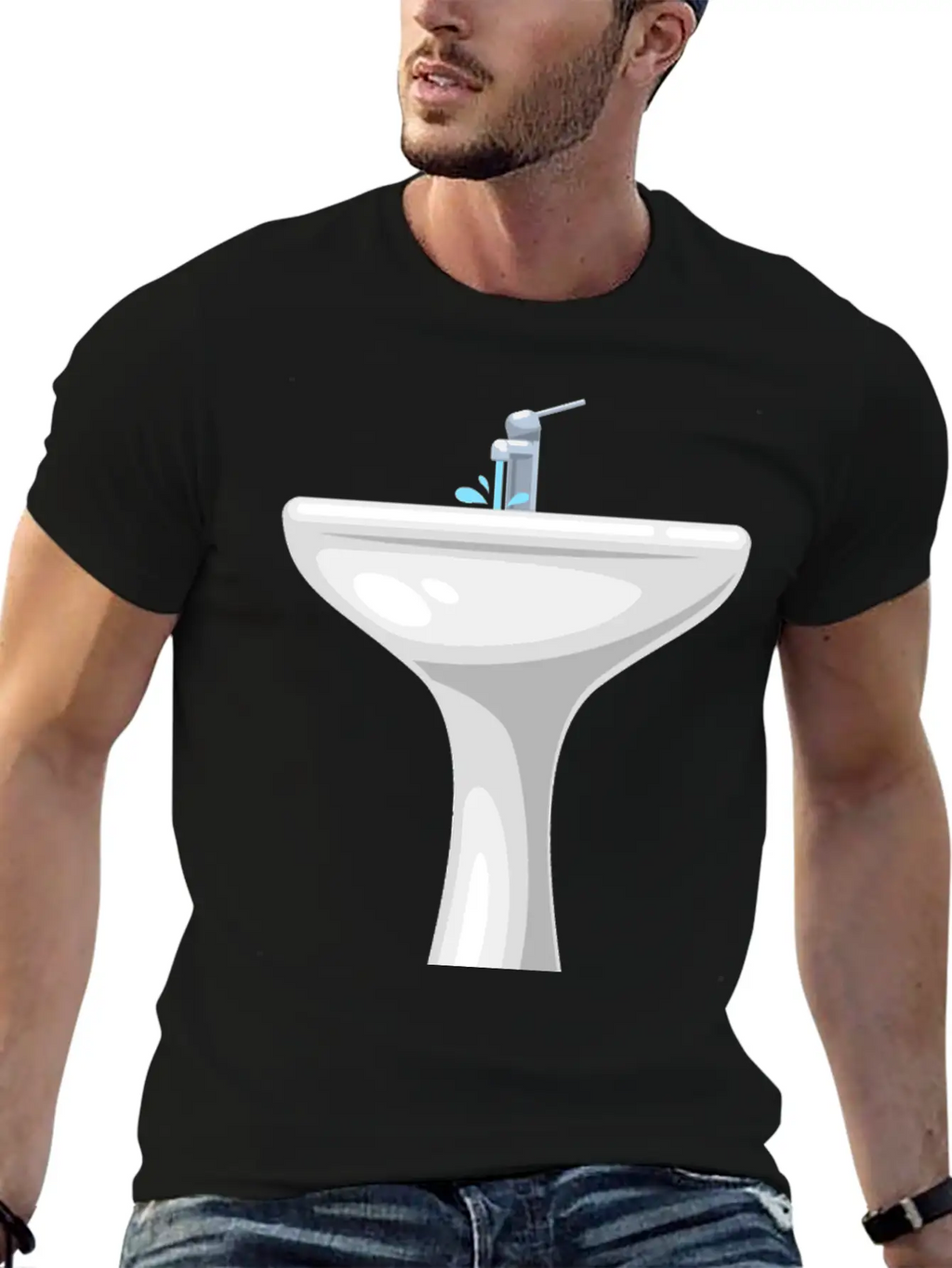 Wash Basin Unisex Casual T-Shirt – Clean Design For Daily Comfort