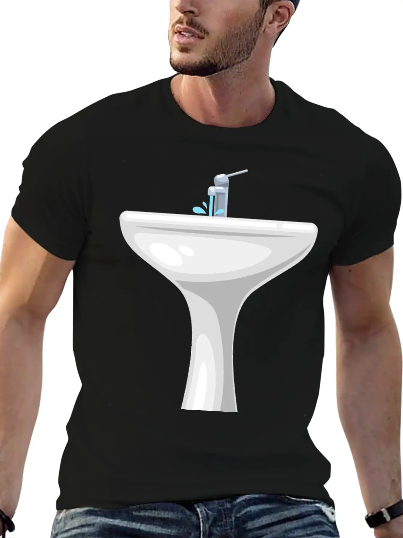 Wash Basin Unisex Casual T-Shirt – Clean Design For Daily Comfort
