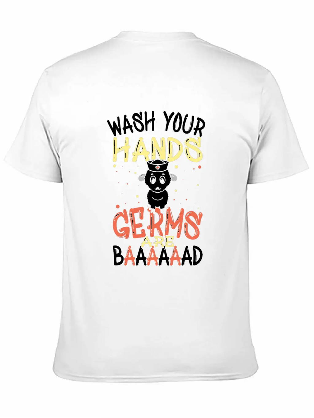 Wash Your Hands Germs Are Bad School Nurse Sheep Relaxed Everyday Tee – Lightweight And Durable Cotton