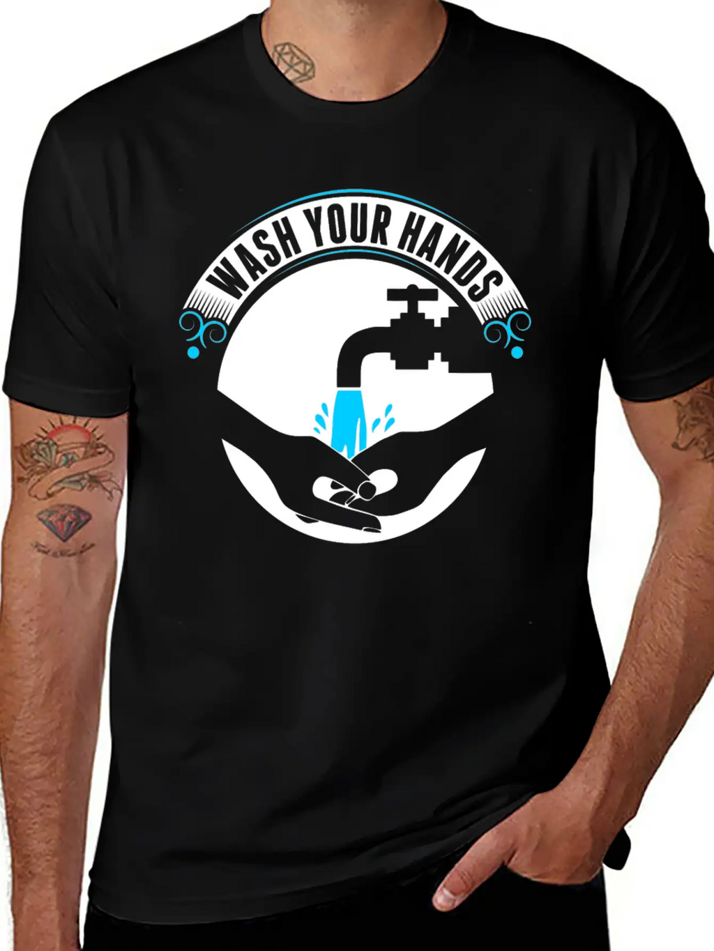 Wash Your Hands Tshirt Basic Graphic T-Shirt – Daily Comfort In Soft Cotton