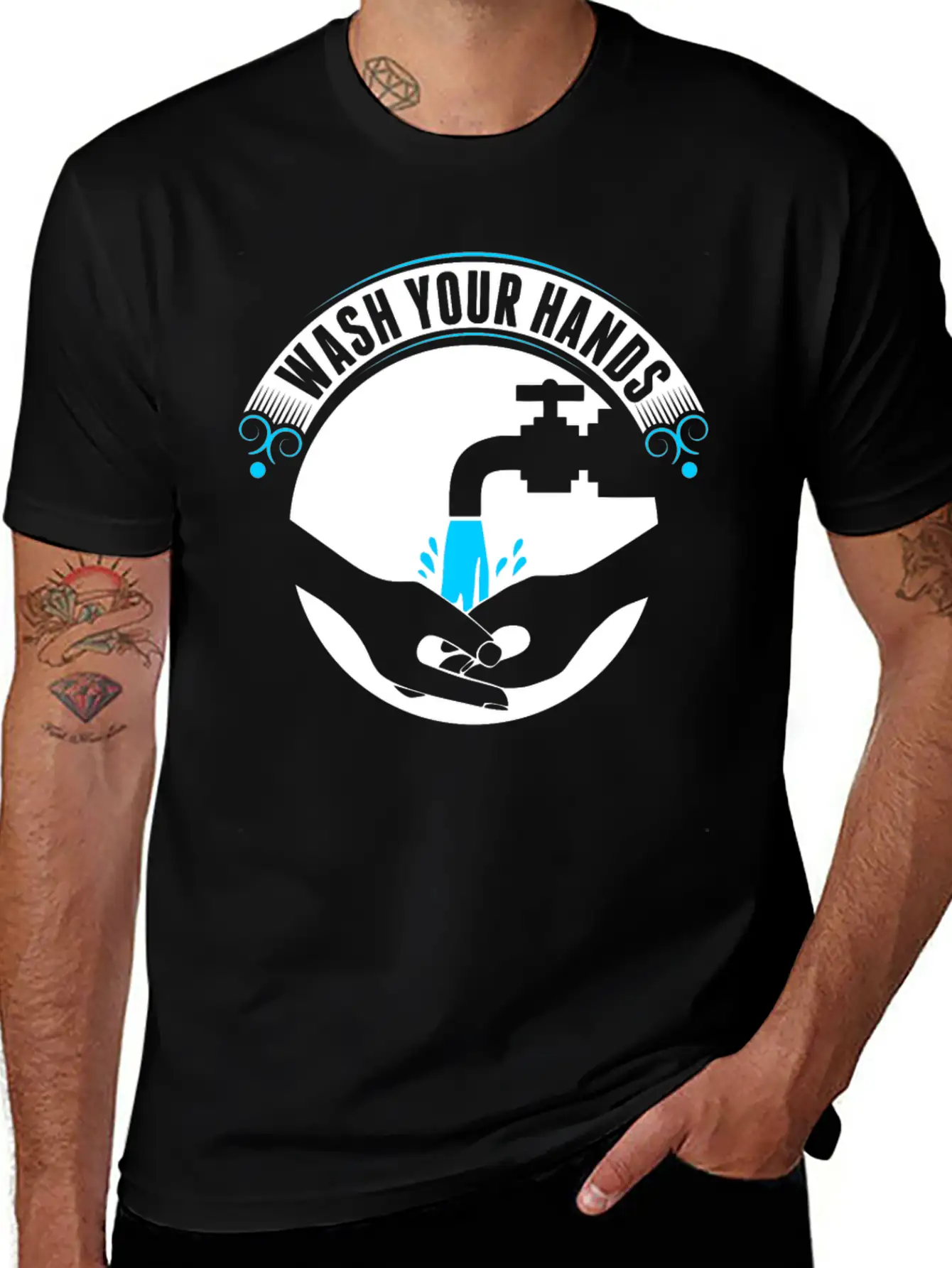 Wash Your Hands Tshirt Basic Graphic T-Shirt – Daily Comfort In Soft Cotton