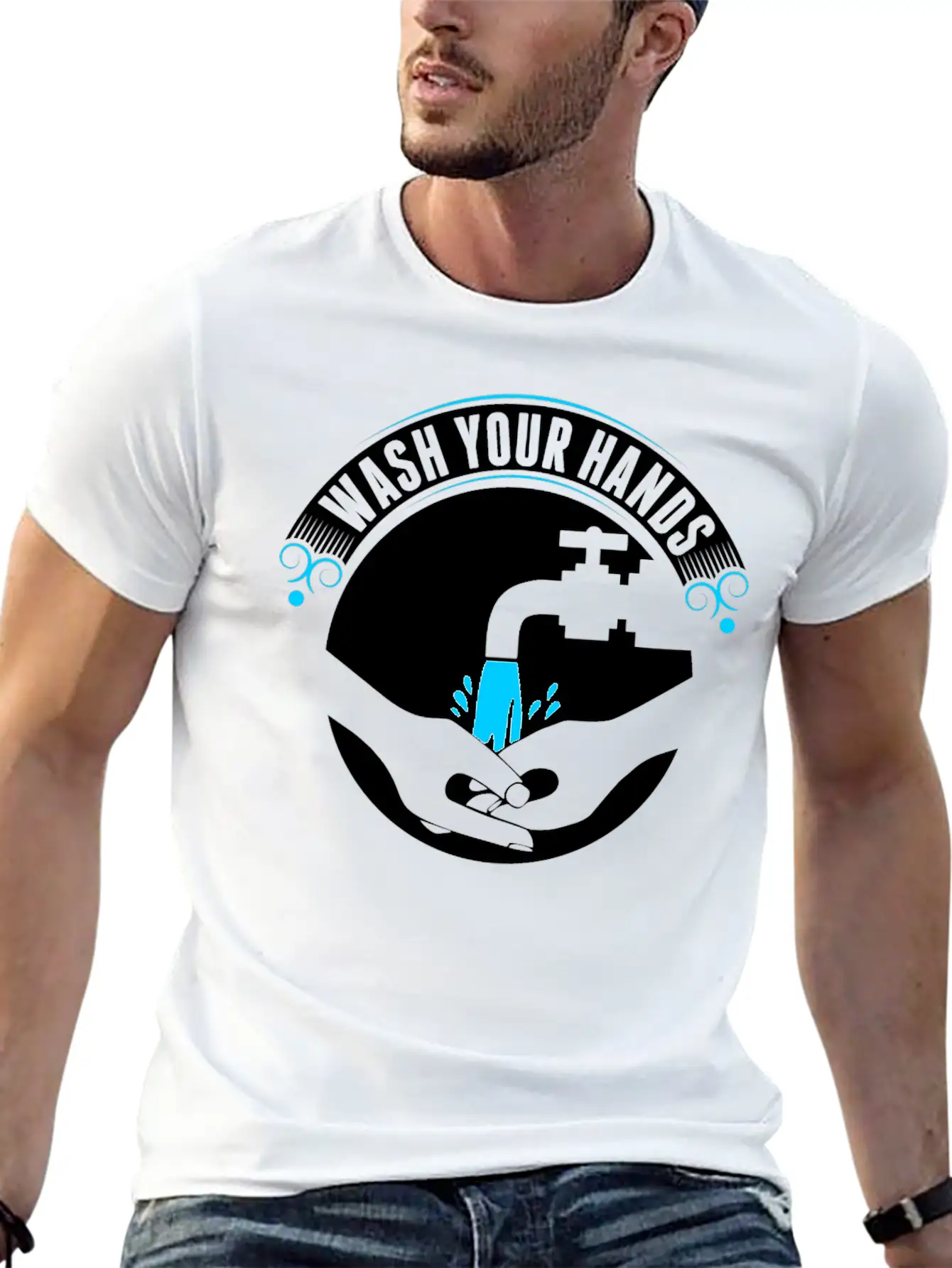 Wash Your Hands Tshirt Basic Graphic T-Shirt – Daily Comfort In Soft Cotton