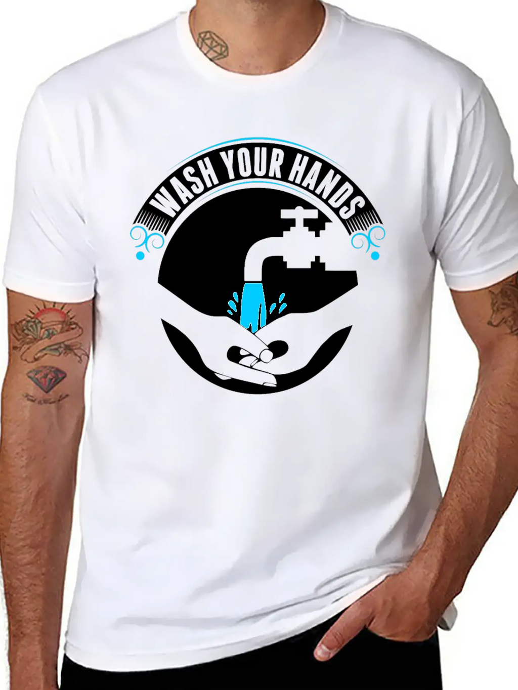Wash Your Hands Tshirt Basic Graphic T-Shirt – Daily Comfort In Soft Cotton