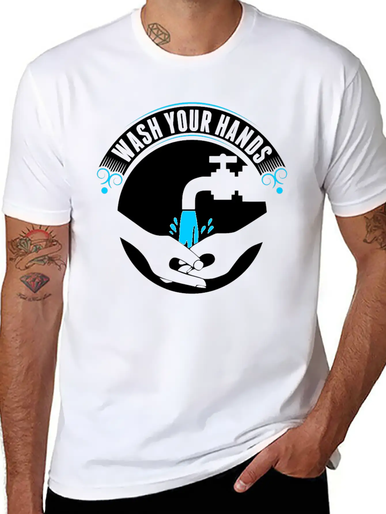 Wash Your Hands Tshirt Basic Graphic T-Shirt – Daily Comfort In Soft Cotton