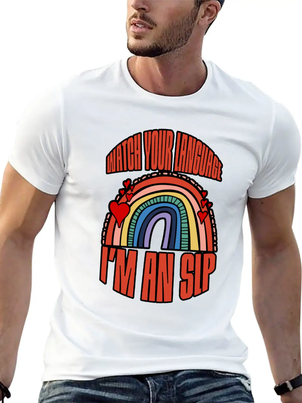 Watch Your Language I'm An Slp 3 Breathable Soft Cotton T-Shirt – Timeless Casual Look