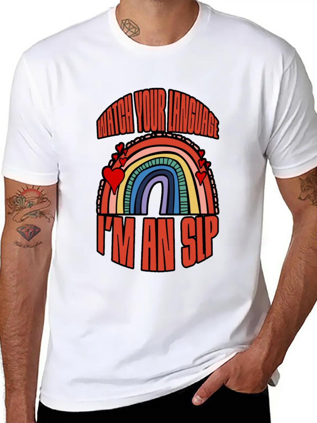 Watch Your Language I'm An Slp 3 Breathable Soft Cotton T-Shirt – Timeless Casual Look
