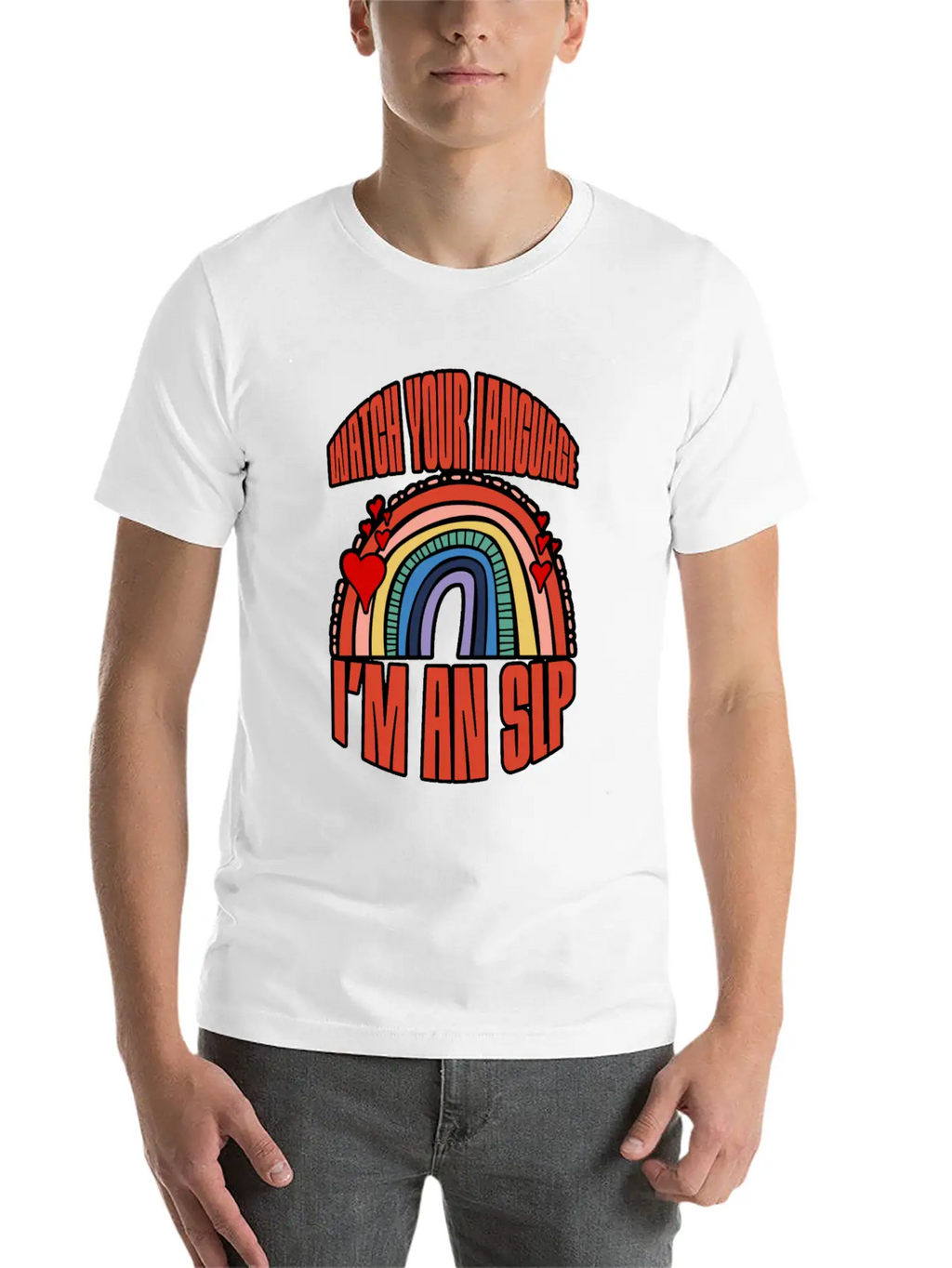 Watch Your Language I'm An Slp 3 Breathable Soft Cotton T-Shirt – Timeless Casual Look