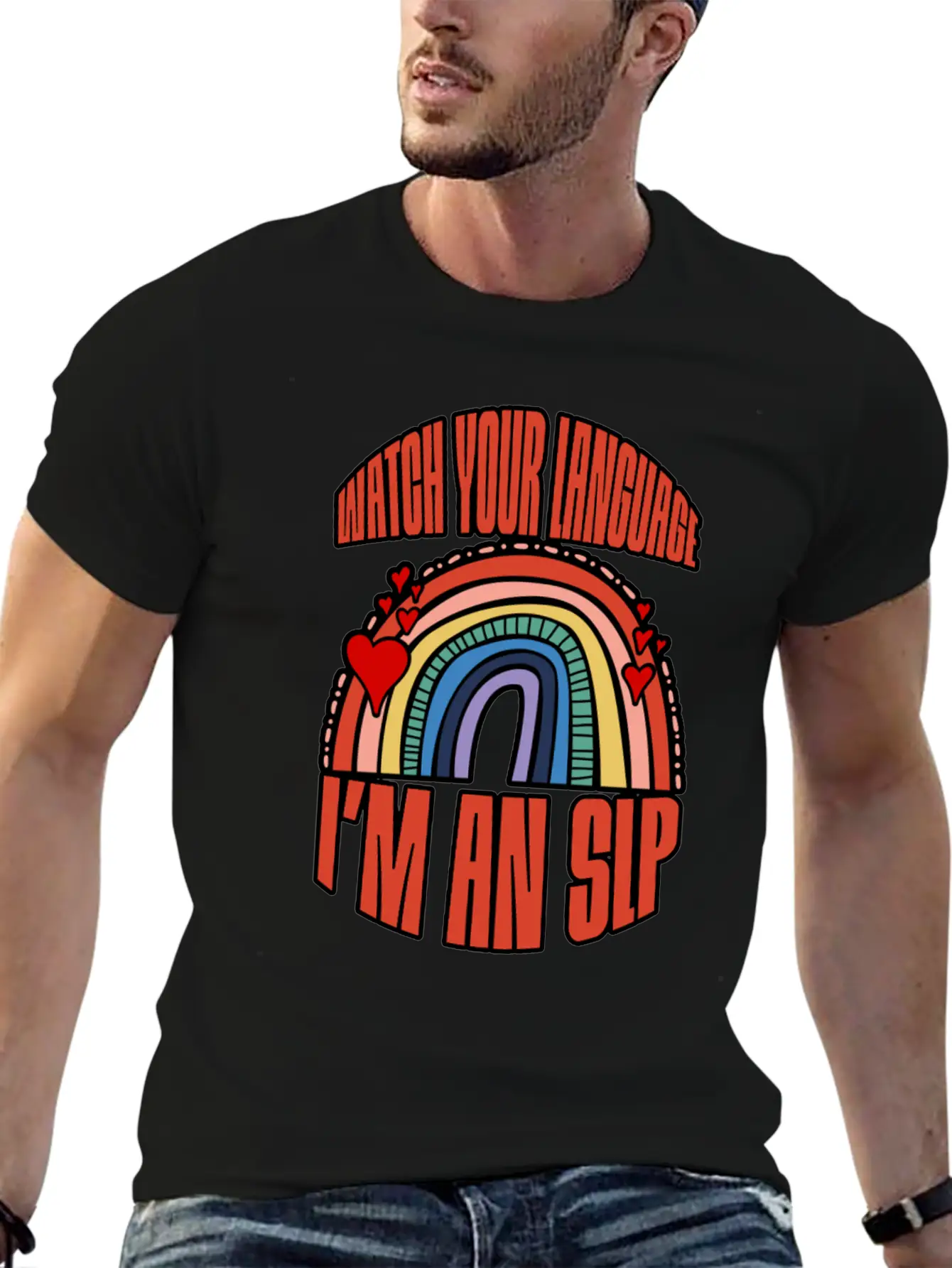 Watch Your Language I'm An Slp 3 Breathable Soft Cotton T-Shirt – Timeless Casual Look