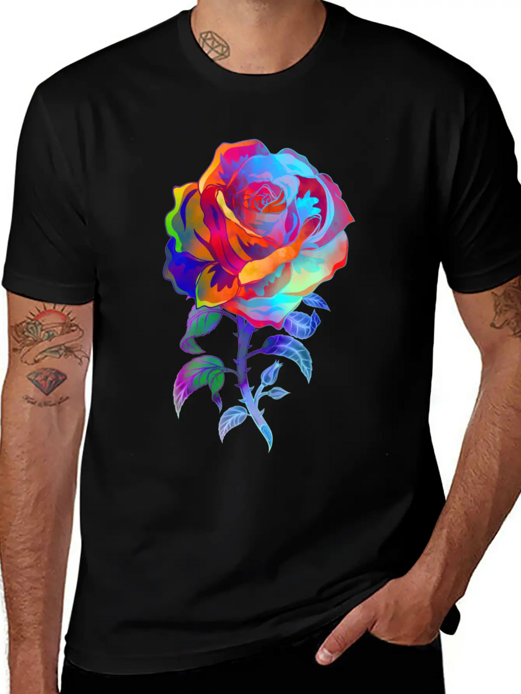 Water Color Rose - Garden Gardener Botanist Relaxed Everyday Tee – Lightweight And Durable Cotton
