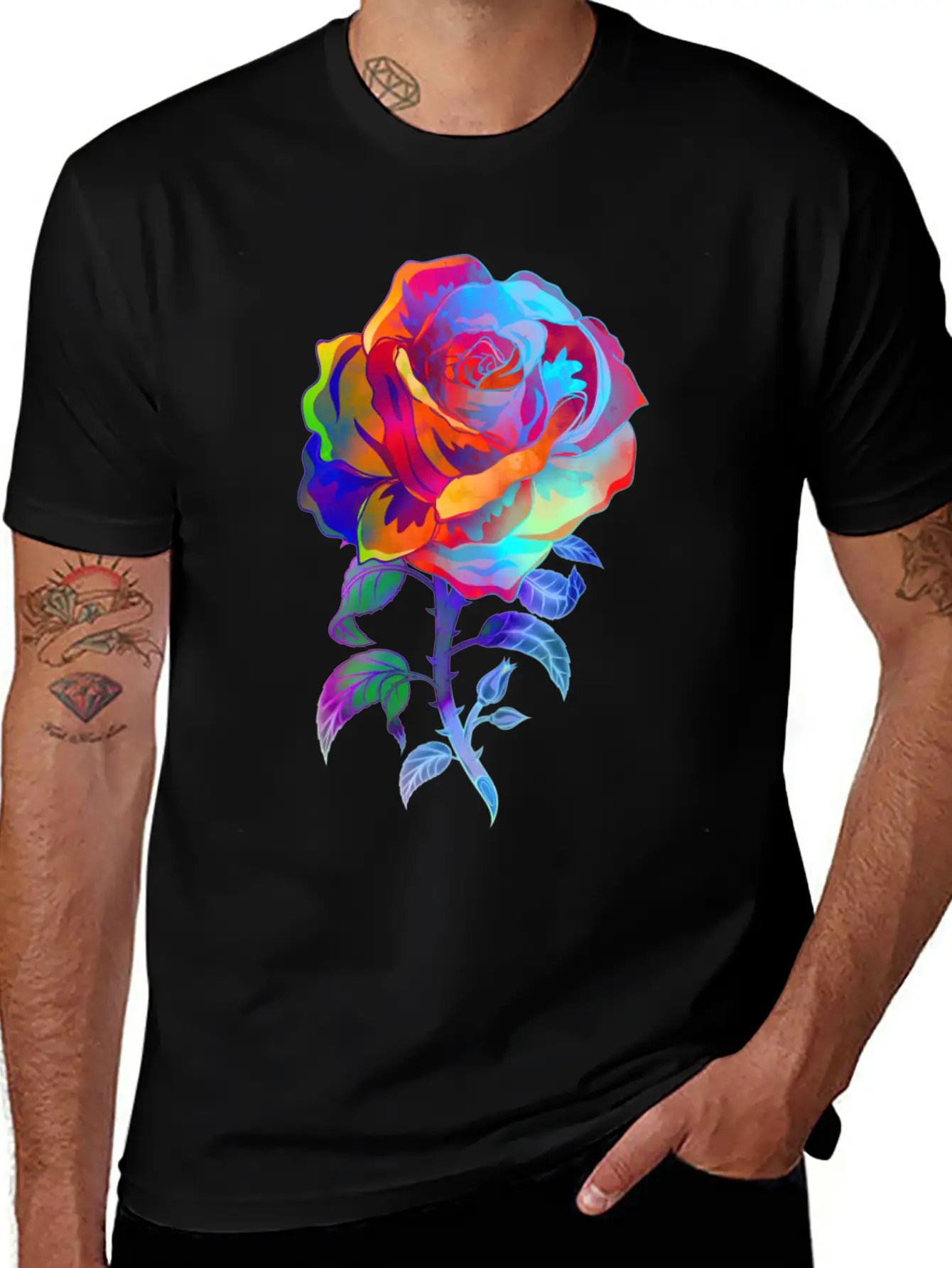 Water Color Rose - Garden Gardener Botanist Relaxed Everyday Tee – Lightweight And Durable Cotton