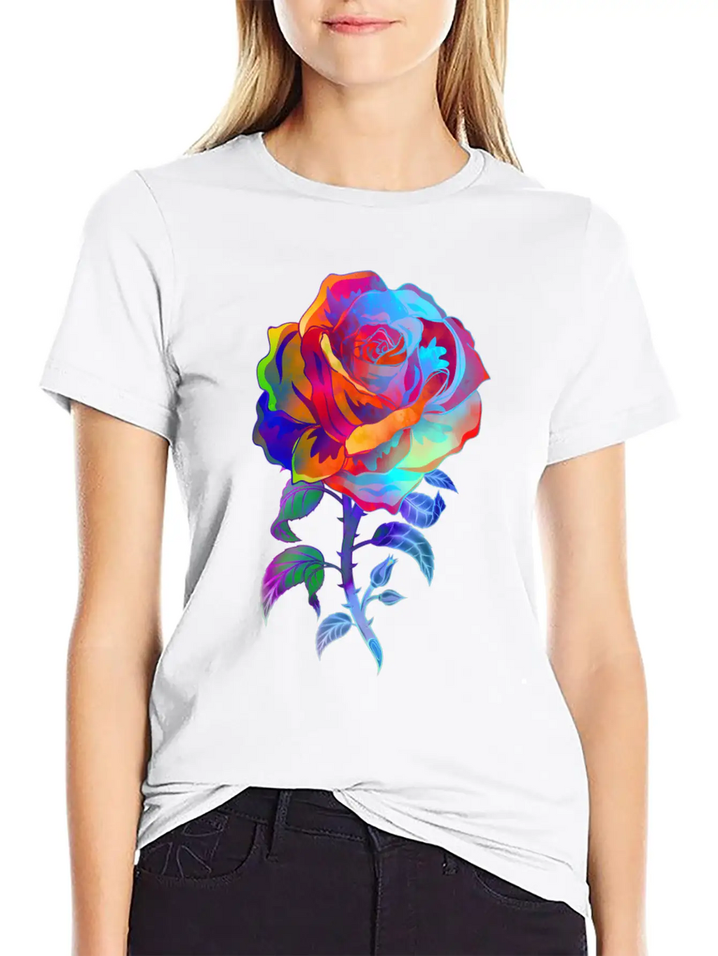 Water Color Rose - Garden Gardener Botanist Relaxed Everyday Tee – Lightweight And Durable Cotton