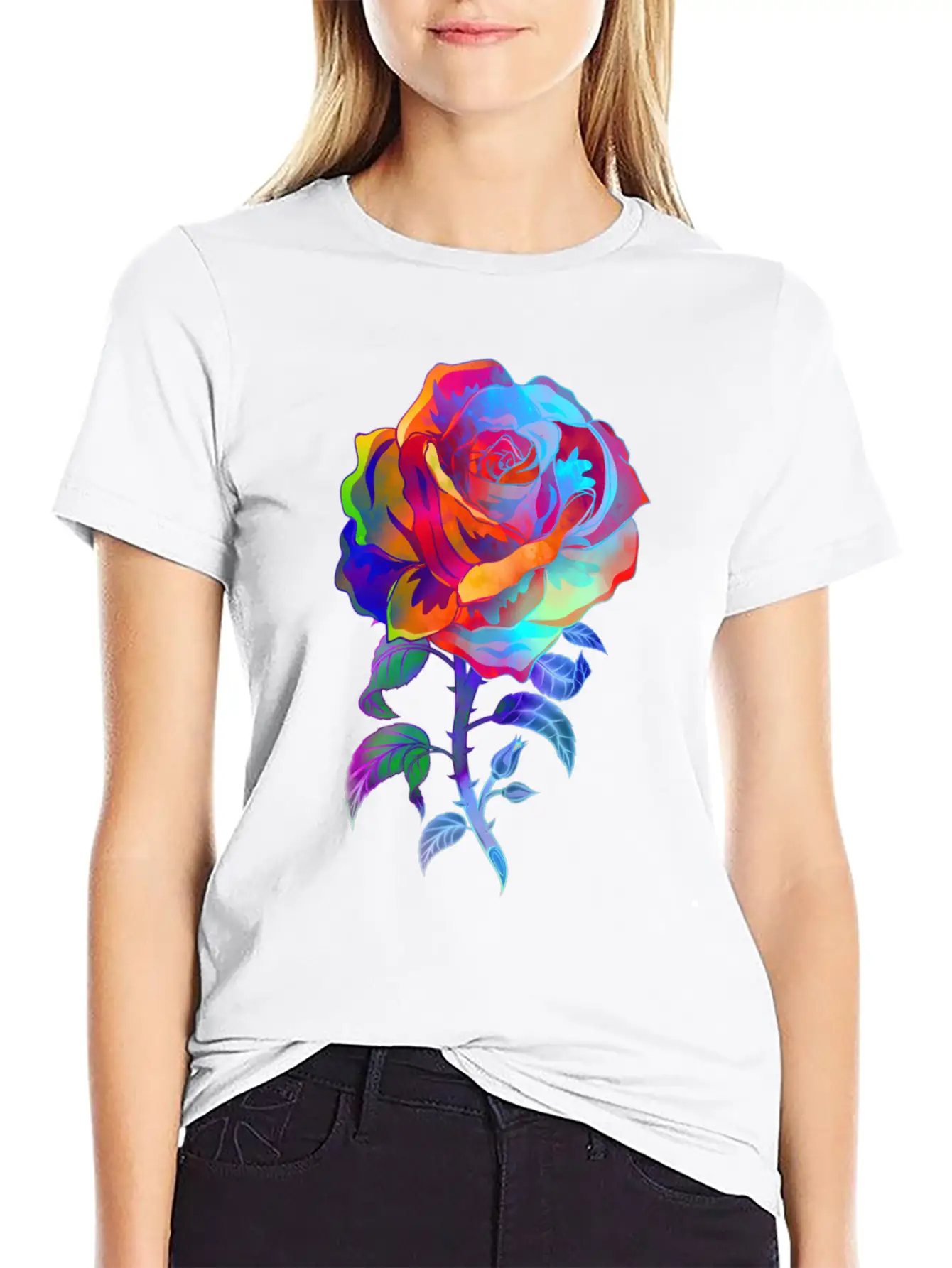 Water Color Rose - Garden Gardener Botanist Relaxed Everyday Tee – Lightweight And Durable Cotton