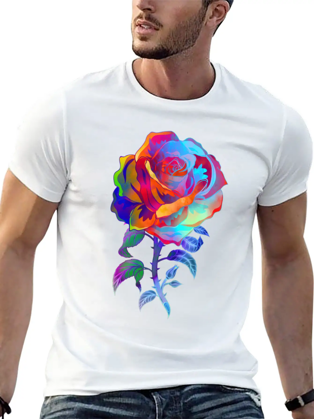 Water Color Rose - Garden Gardener Botanist Relaxed Everyday Tee – Lightweight And Durable Cotton