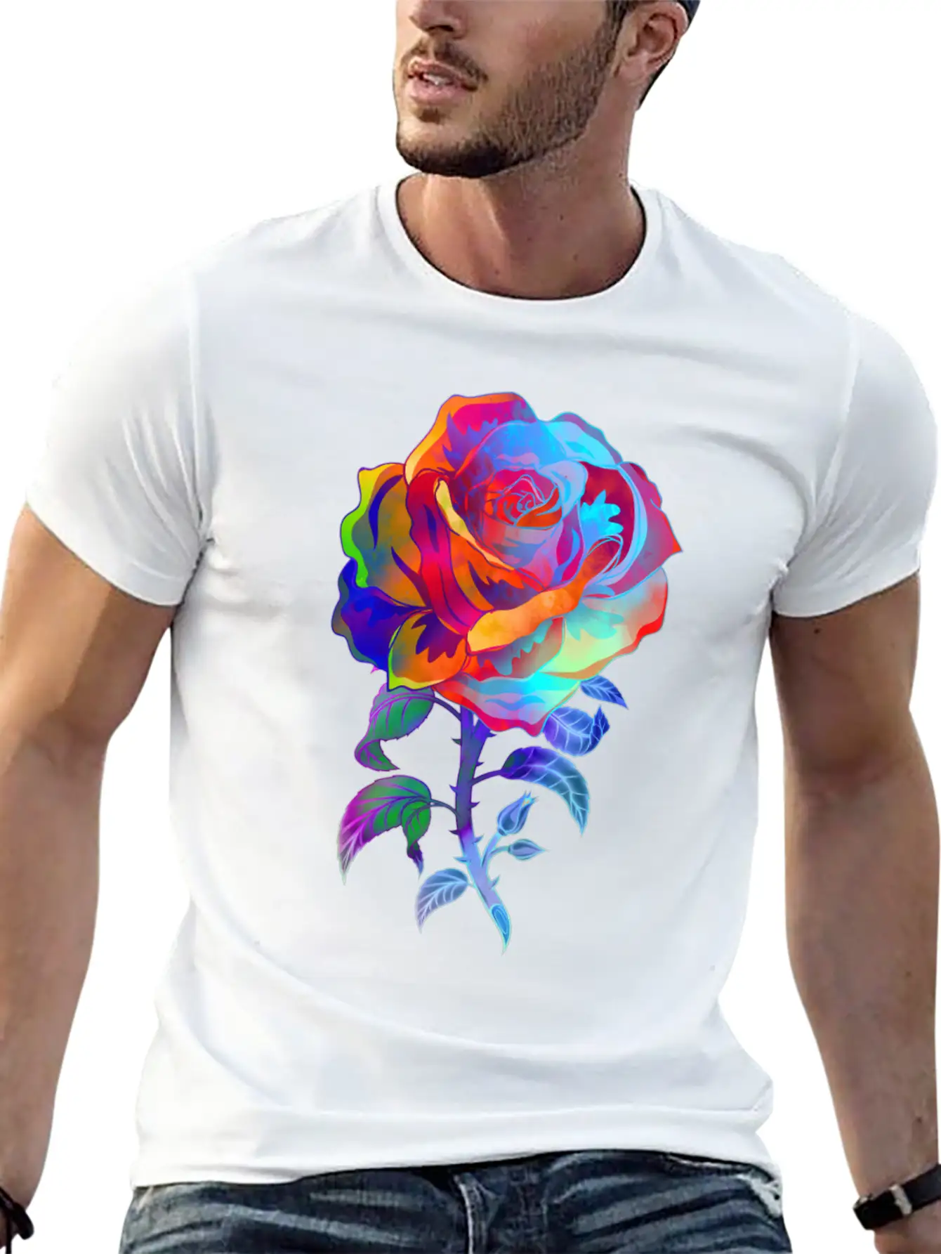 Water Color Rose - Garden Gardener Botanist Relaxed Everyday Tee – Lightweight And Durable Cotton