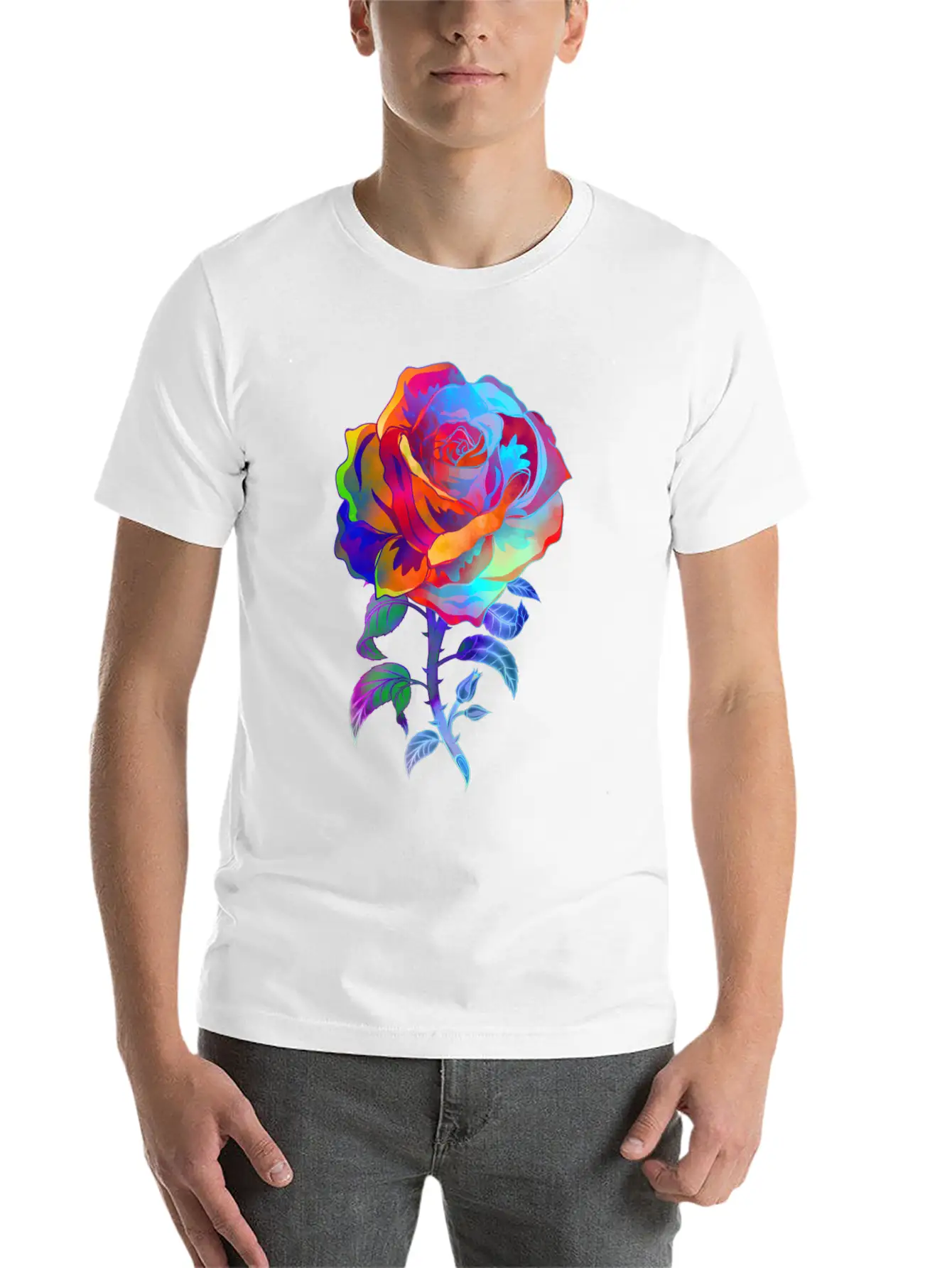 Water Color Rose - Garden Gardener Botanist Relaxed Everyday Tee – Lightweight And Durable Cotton
