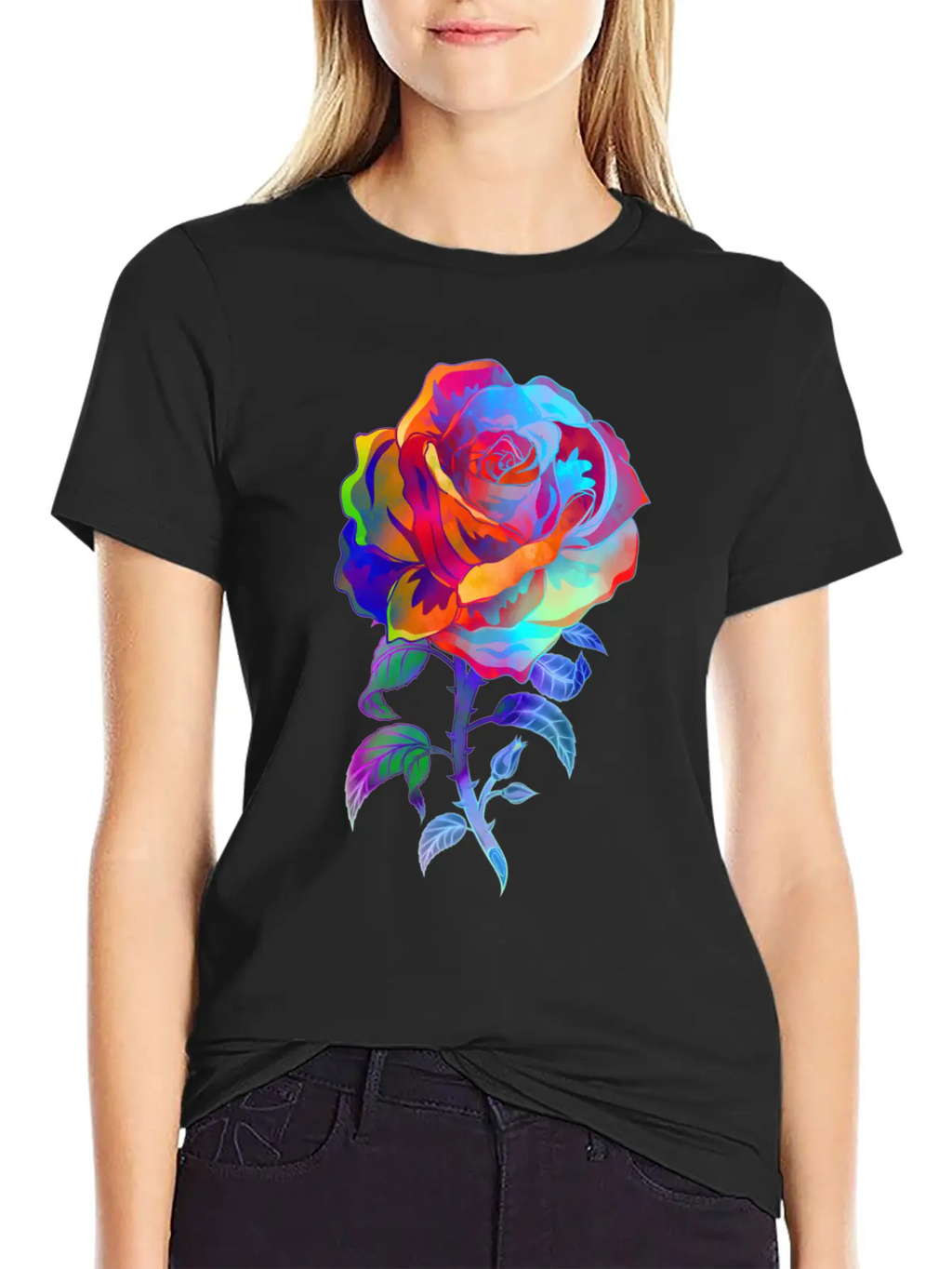 Water Color Rose - Garden Gardener Botanist Relaxed Everyday Tee – Lightweight And Durable Cotton
