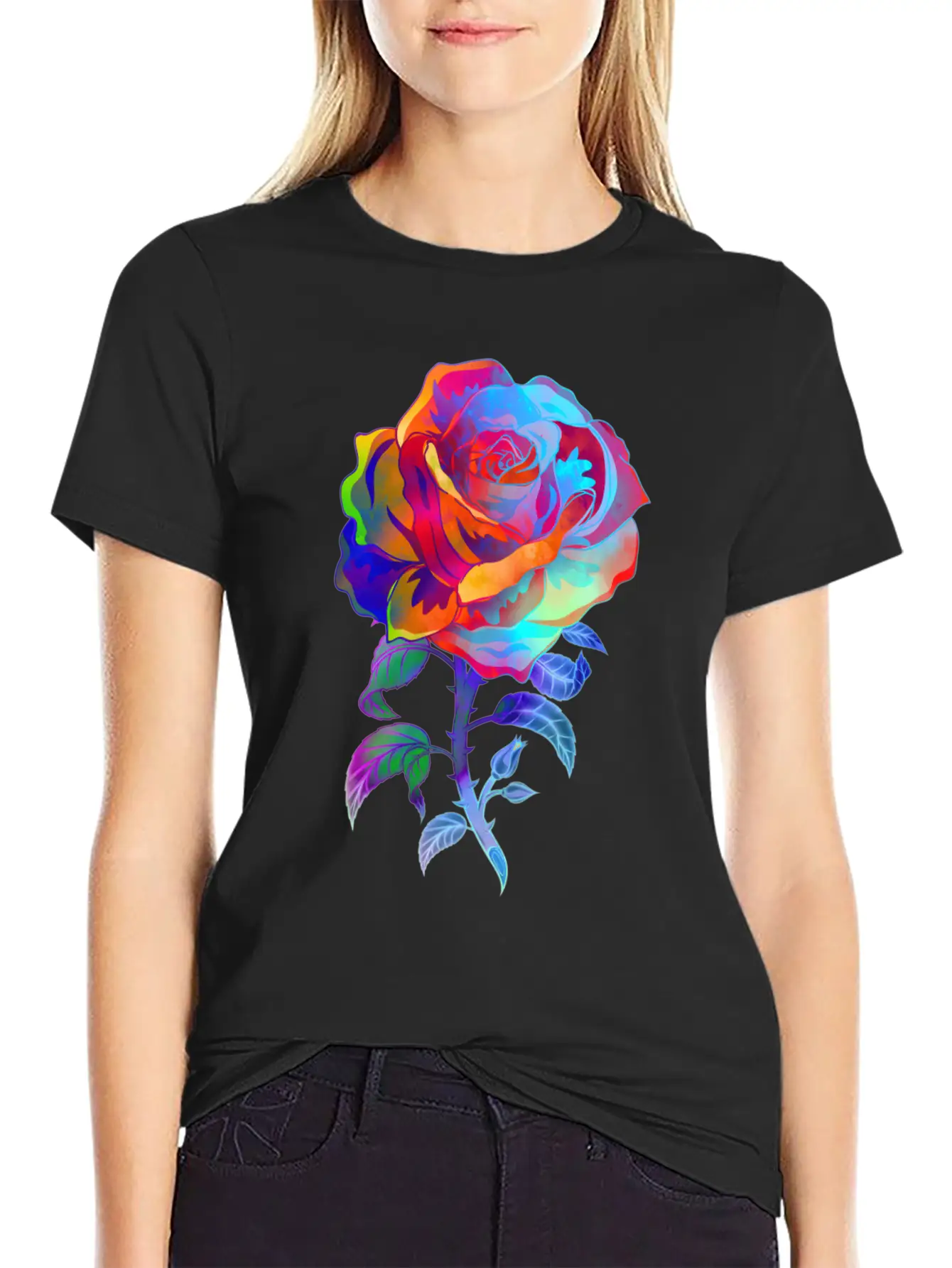 Water Color Rose - Garden Gardener Botanist Relaxed Everyday Tee – Lightweight And Durable Cotton