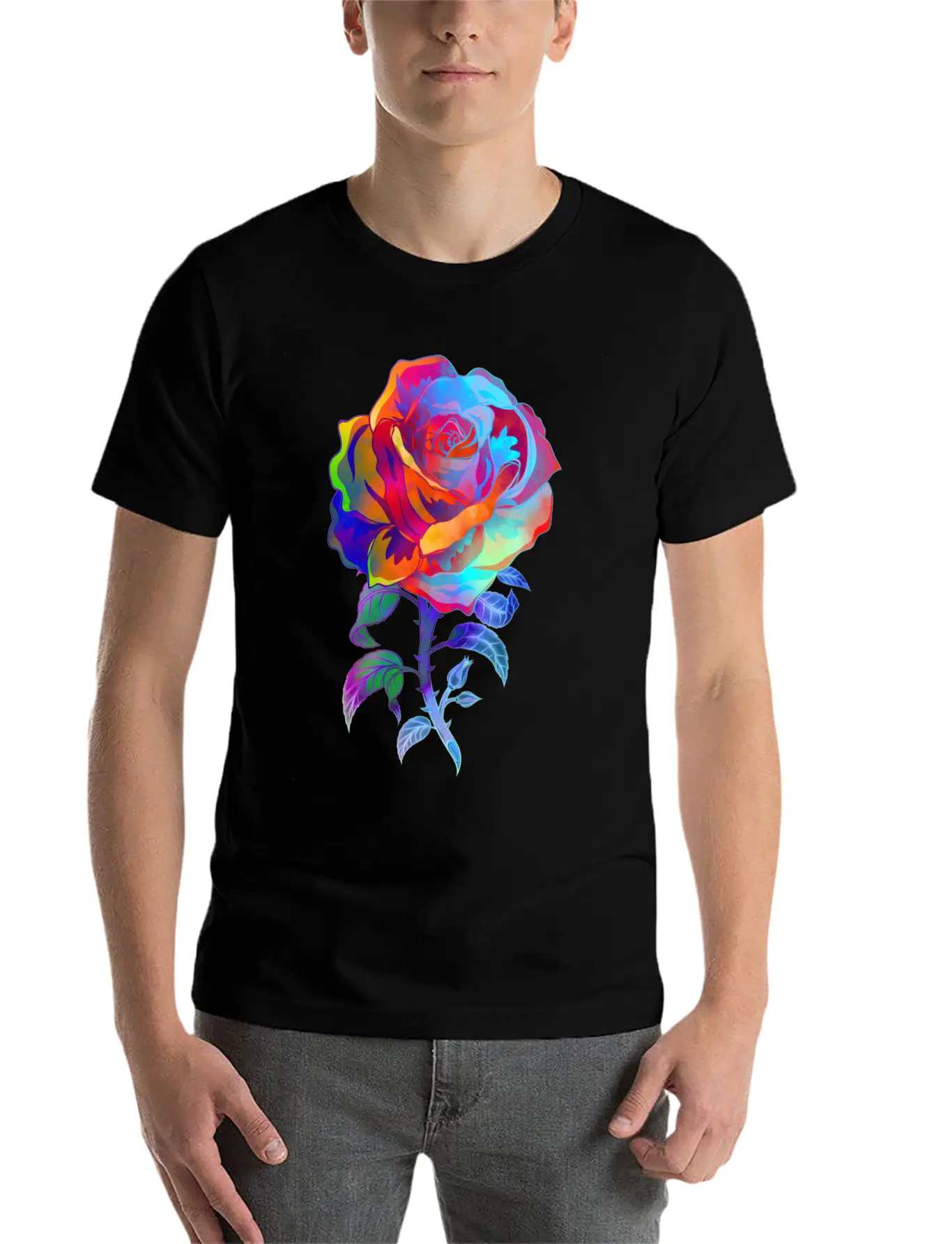 Water Color Rose - Garden Gardener Botanist Relaxed Everyday Tee – Lightweight And Durable Cotton