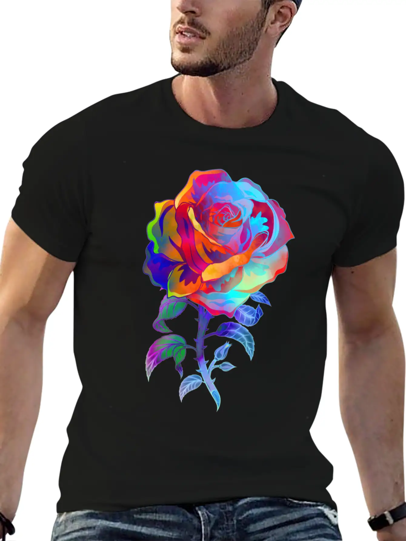 Water Color Rose - Garden Gardener Botanist Relaxed Everyday Tee – Lightweight And Durable Cotton
