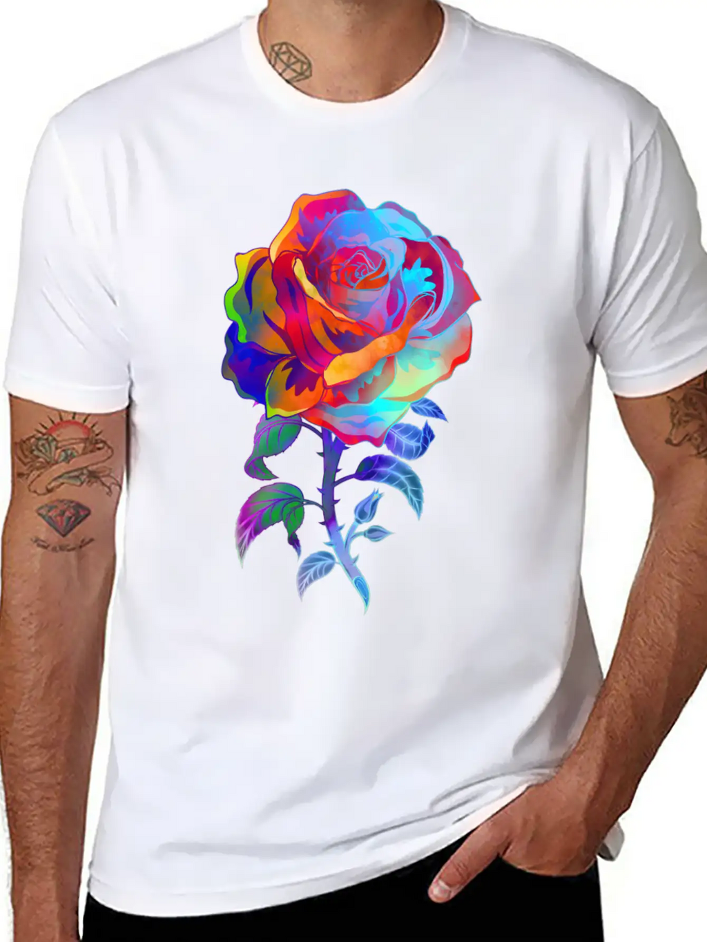 Water Color Rose - Garden Gardener Botanist Relaxed Everyday Tee – Lightweight And Durable Cotton