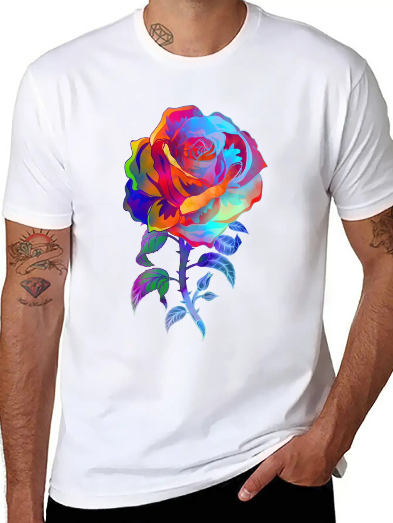 Water Color Rose - Garden Gardener Botanist Relaxed Everyday Tee – Lightweight And Durable Cotton