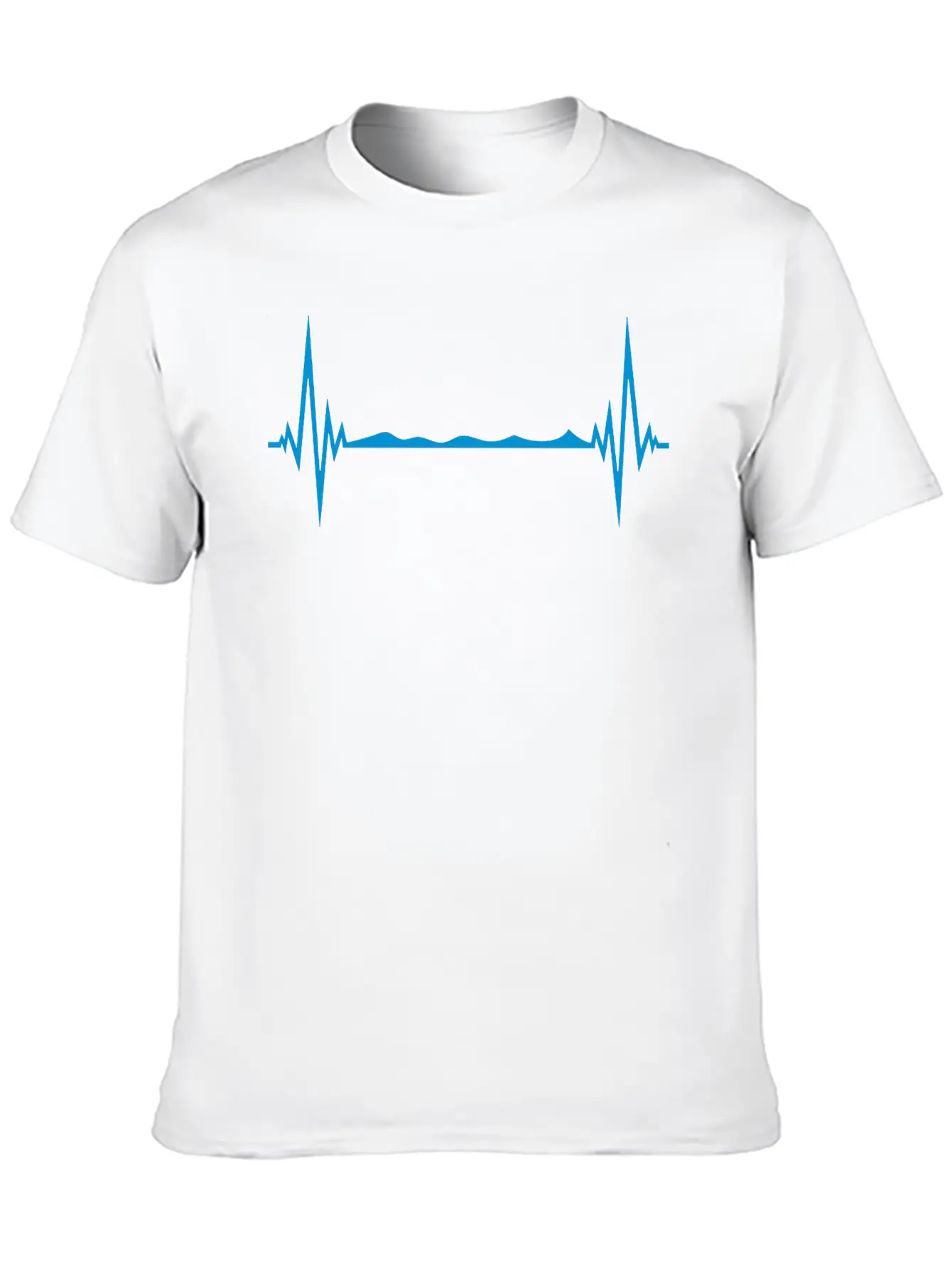 Water Frequency Heartbeat Pulse Swim Swimmer Club Basic Graphic T-Shirt – Daily Comfort In Soft Cotton