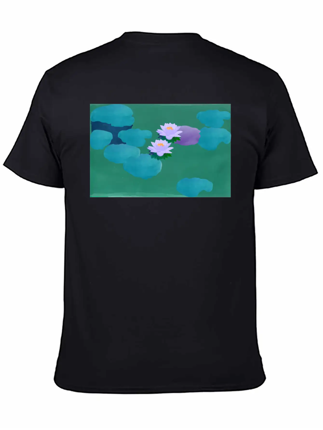Water Lilies Breathable Graphic T-Shirt – Perfect For Casual Days