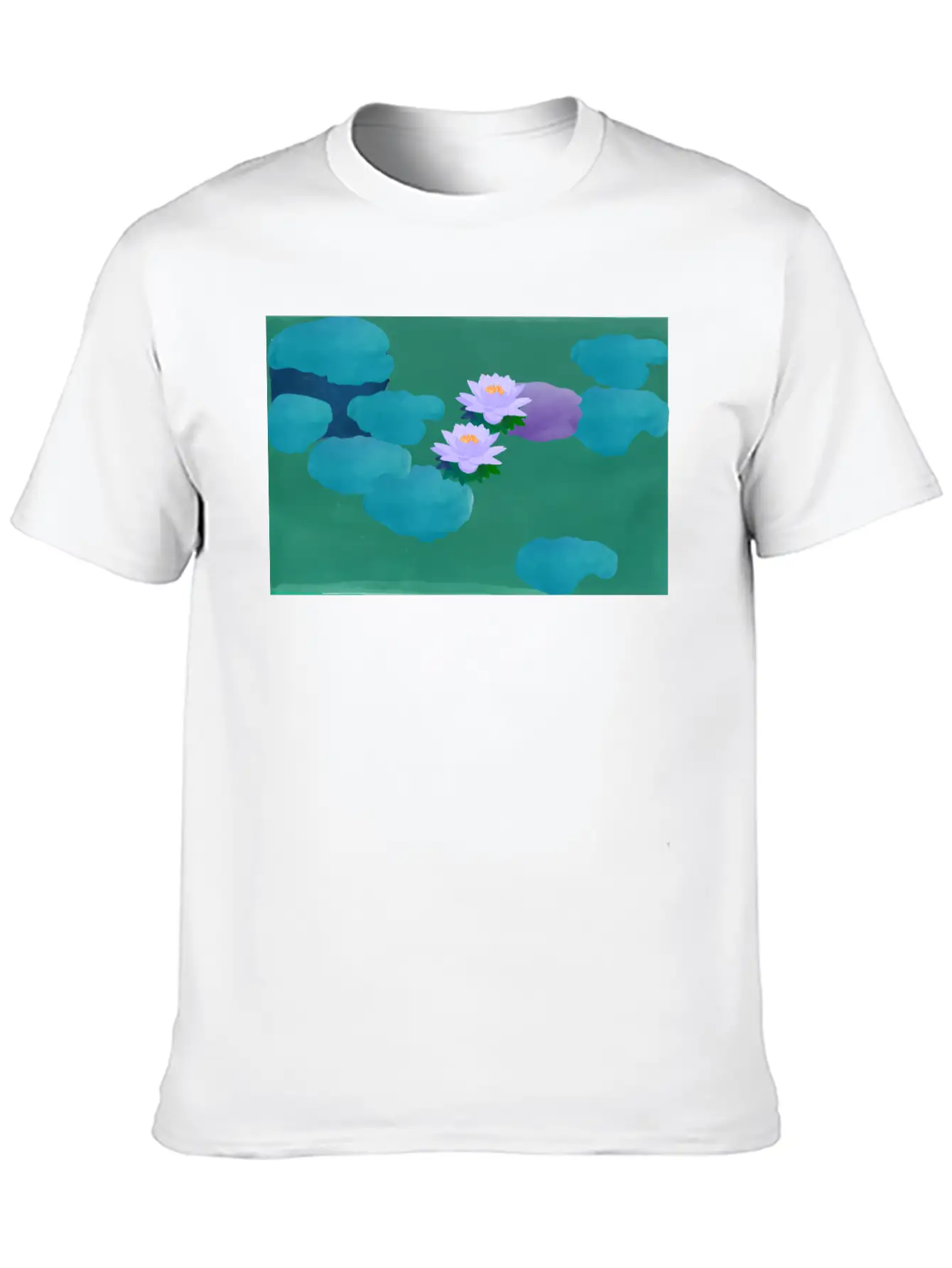 Water Lilies Breathable Graphic T-Shirt – Perfect For Casual Days