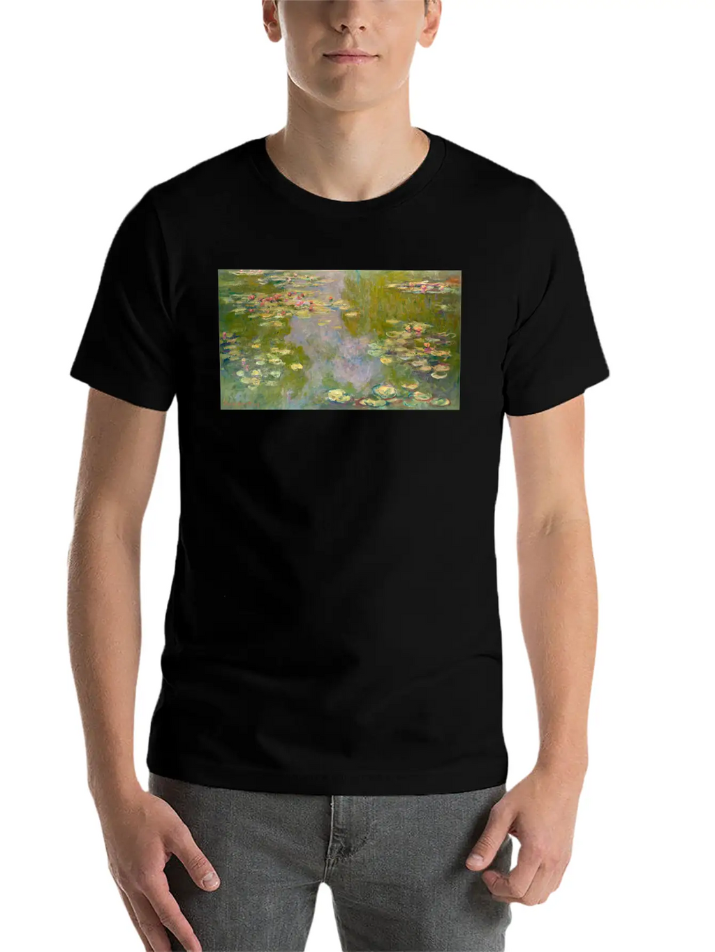 Water Lilies Face Mask Unisex Casual T-Shirt – Clean Design For Daily Comfort