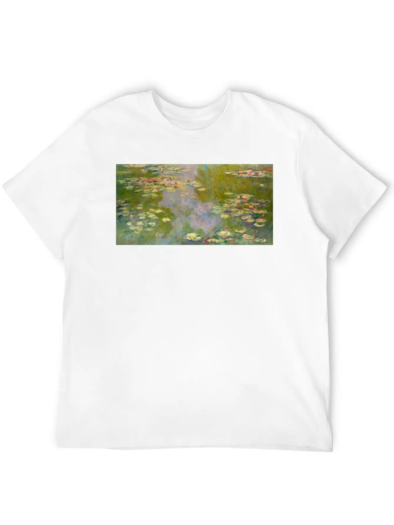 Water Lilies Face Mask Unisex Casual T-Shirt – Clean Design For Daily Comfort