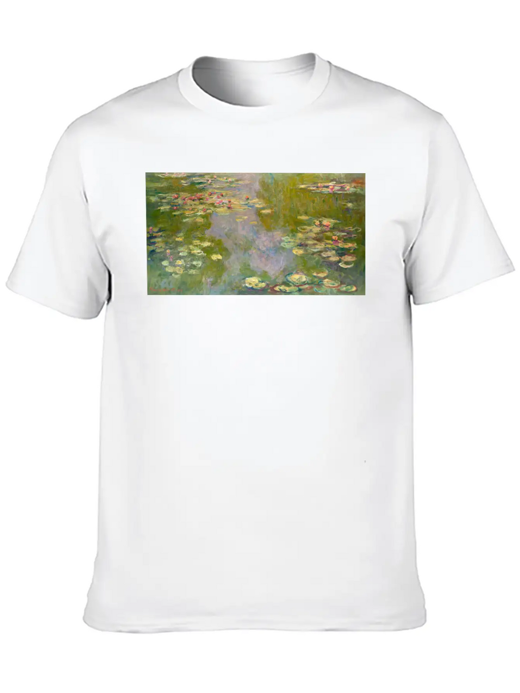 Water Lilies Face Mask Unisex Casual T-Shirt – Clean Design For Daily Comfort