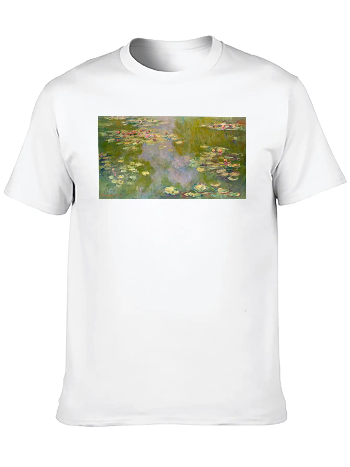 Water Lilies Face Mask Unisex Casual T-Shirt – Clean Design For Daily Comfort