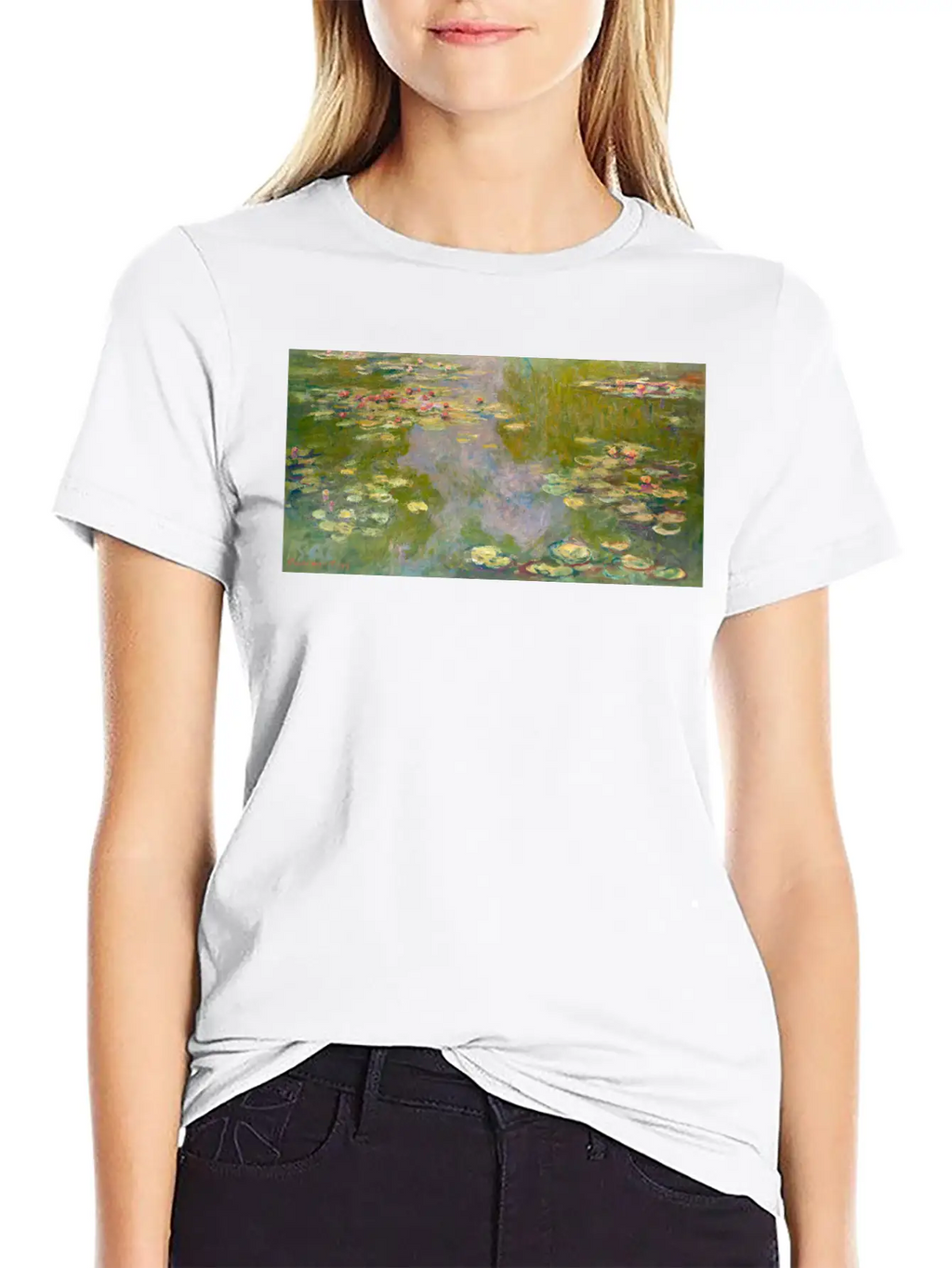 Water Lilies Face Mask Unisex Casual T-Shirt – Clean Design For Daily Comfort