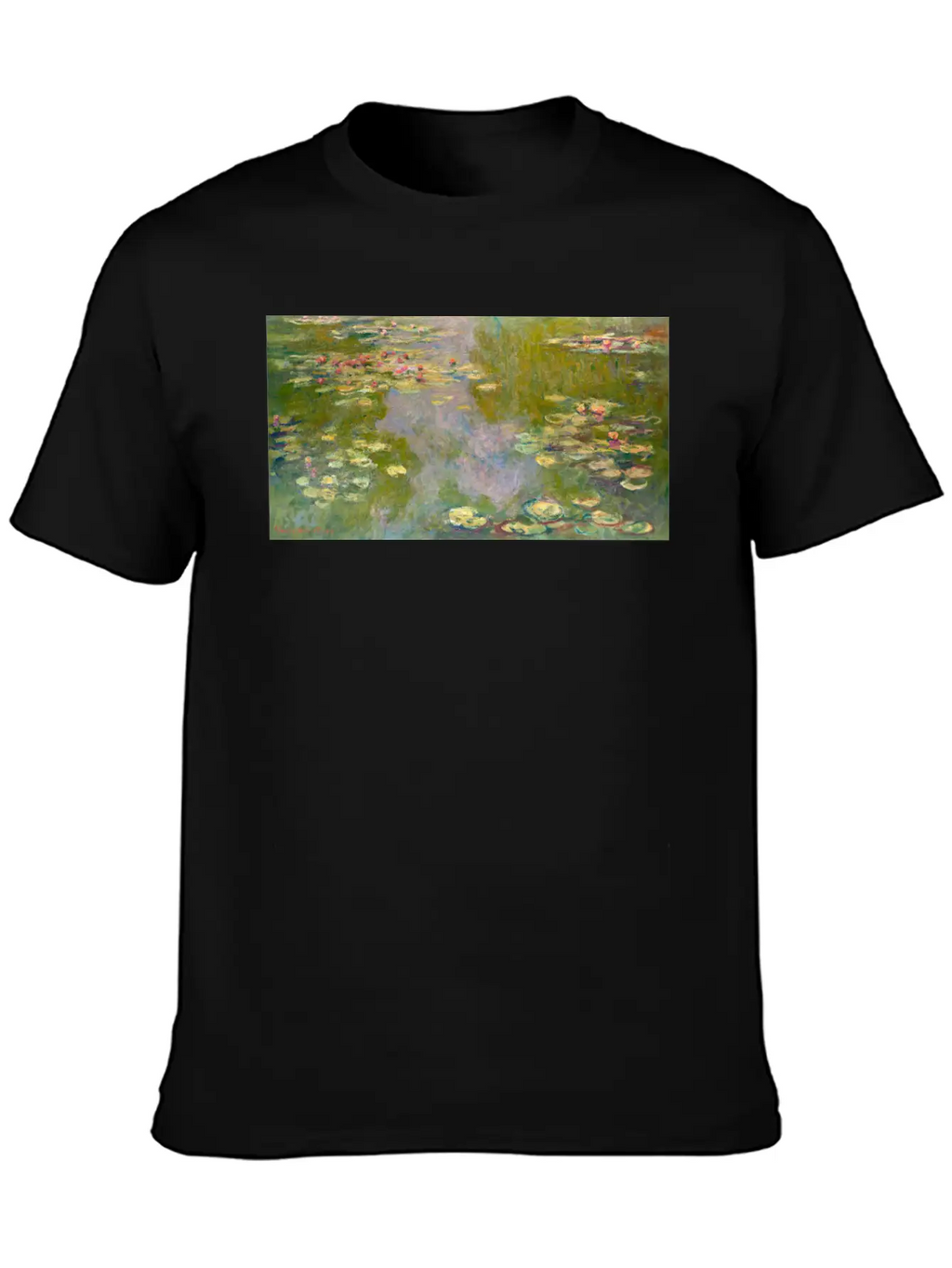 Water Lilies Face Mask Unisex Casual T-Shirt – Clean Design For Daily Comfort