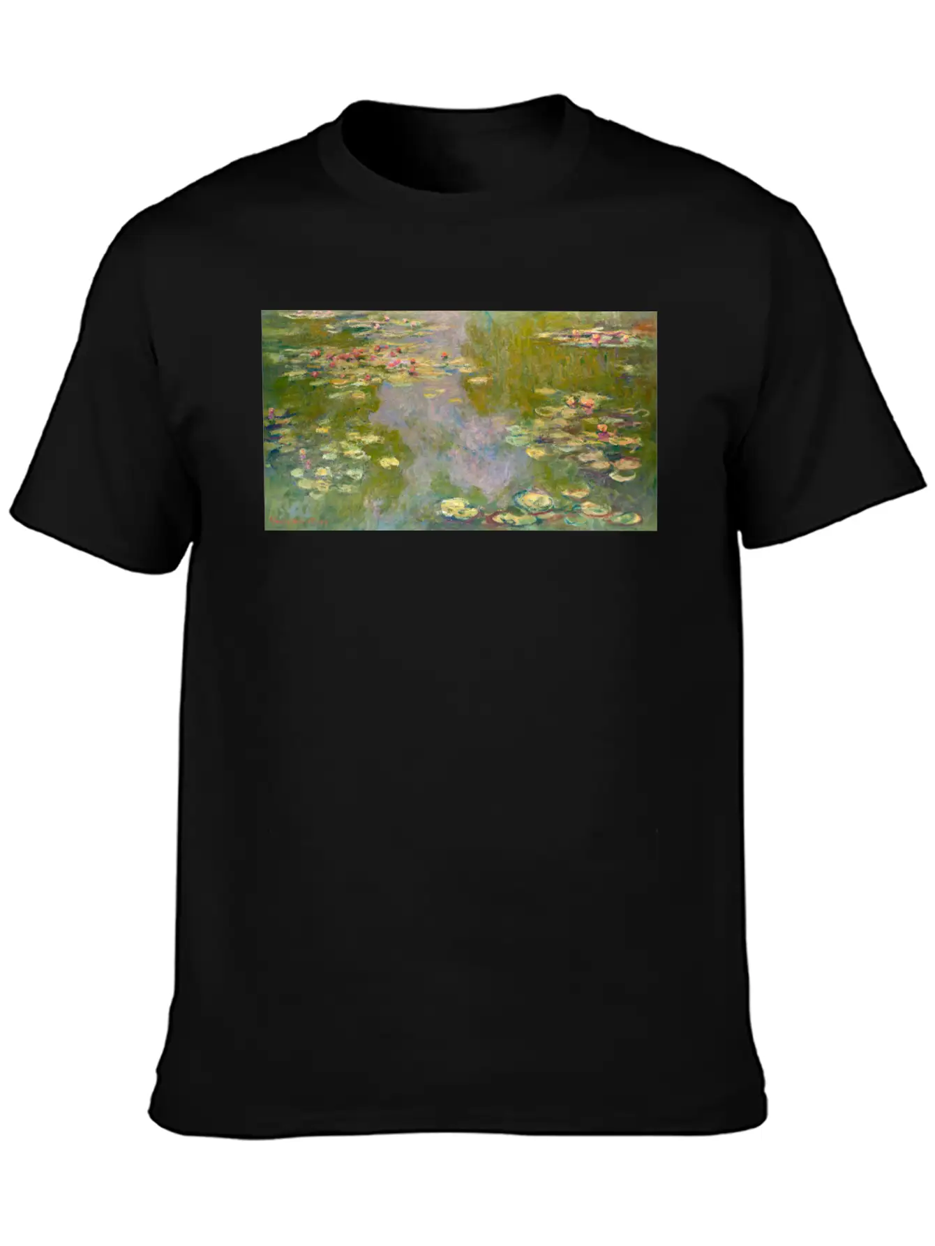 Water Lilies Face Mask Unisex Casual T-Shirt – Clean Design For Daily Comfort