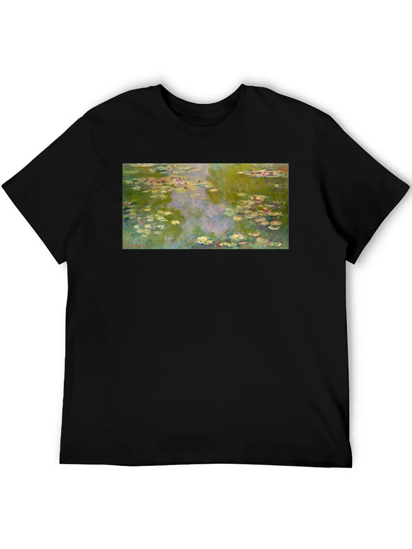 Water Lilies Face Mask Unisex Casual T-Shirt – Clean Design For Daily Comfort