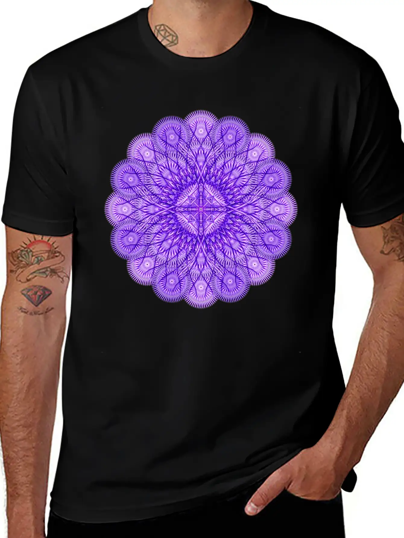 Water Mark Mandala Modern Fit Casual T-Shirt – Clean And Versatile Design