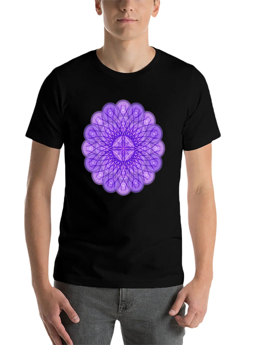 Water Mark Mandala Modern Fit Casual T-Shirt – Clean And Versatile Design