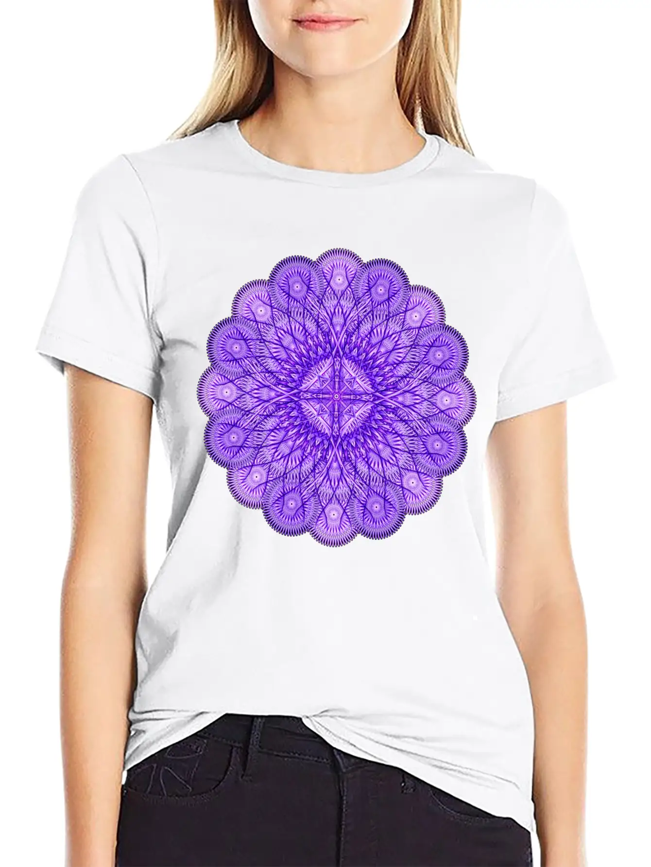 Water Mark Mandala Modern Fit Casual T-Shirt – Clean And Versatile Design