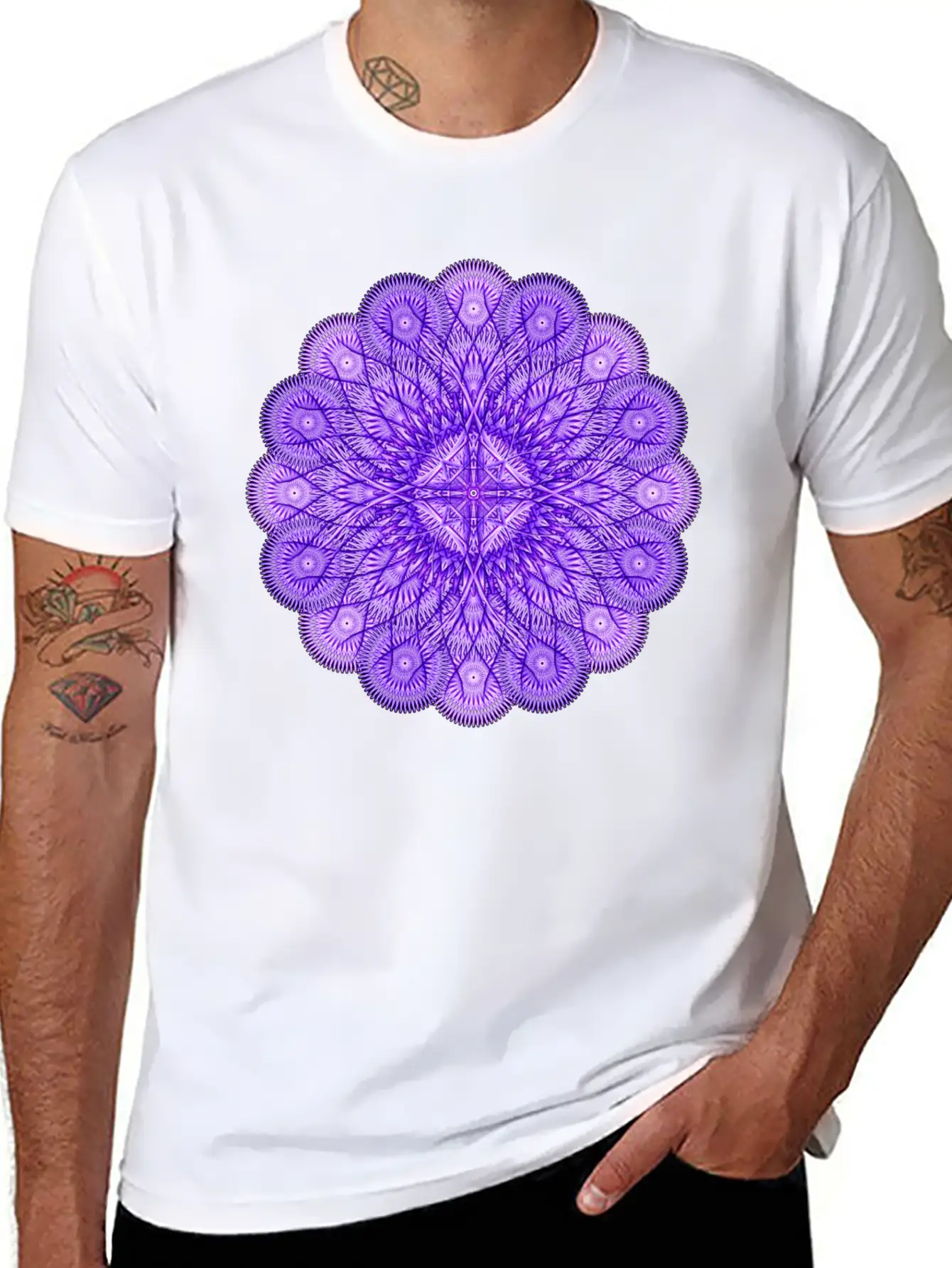 Water Mark Mandala Modern Fit Casual T-Shirt – Clean And Versatile Design